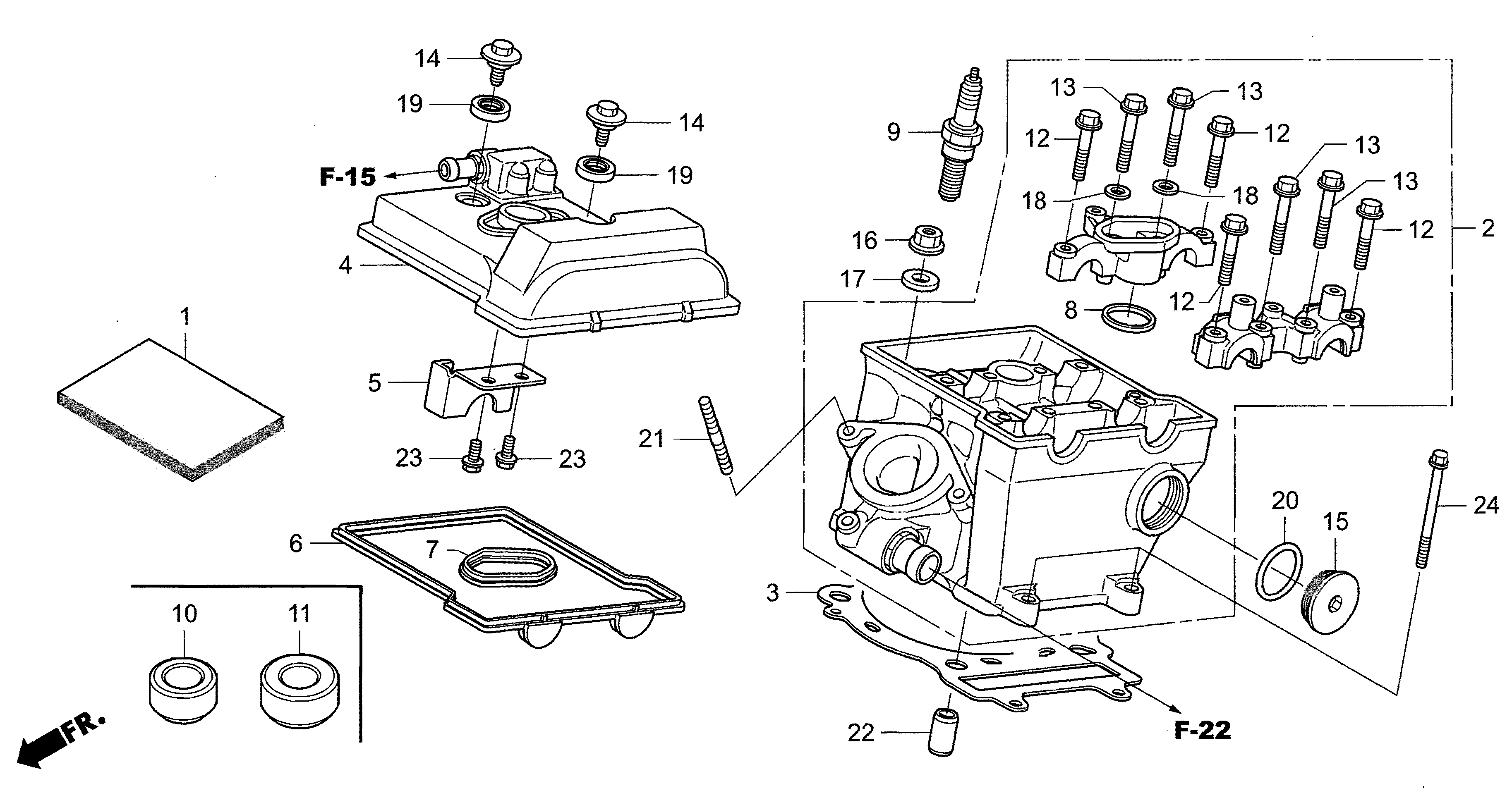 Technical Sports One, LLC 2012 Honda NSF250 Cylinder Head Image