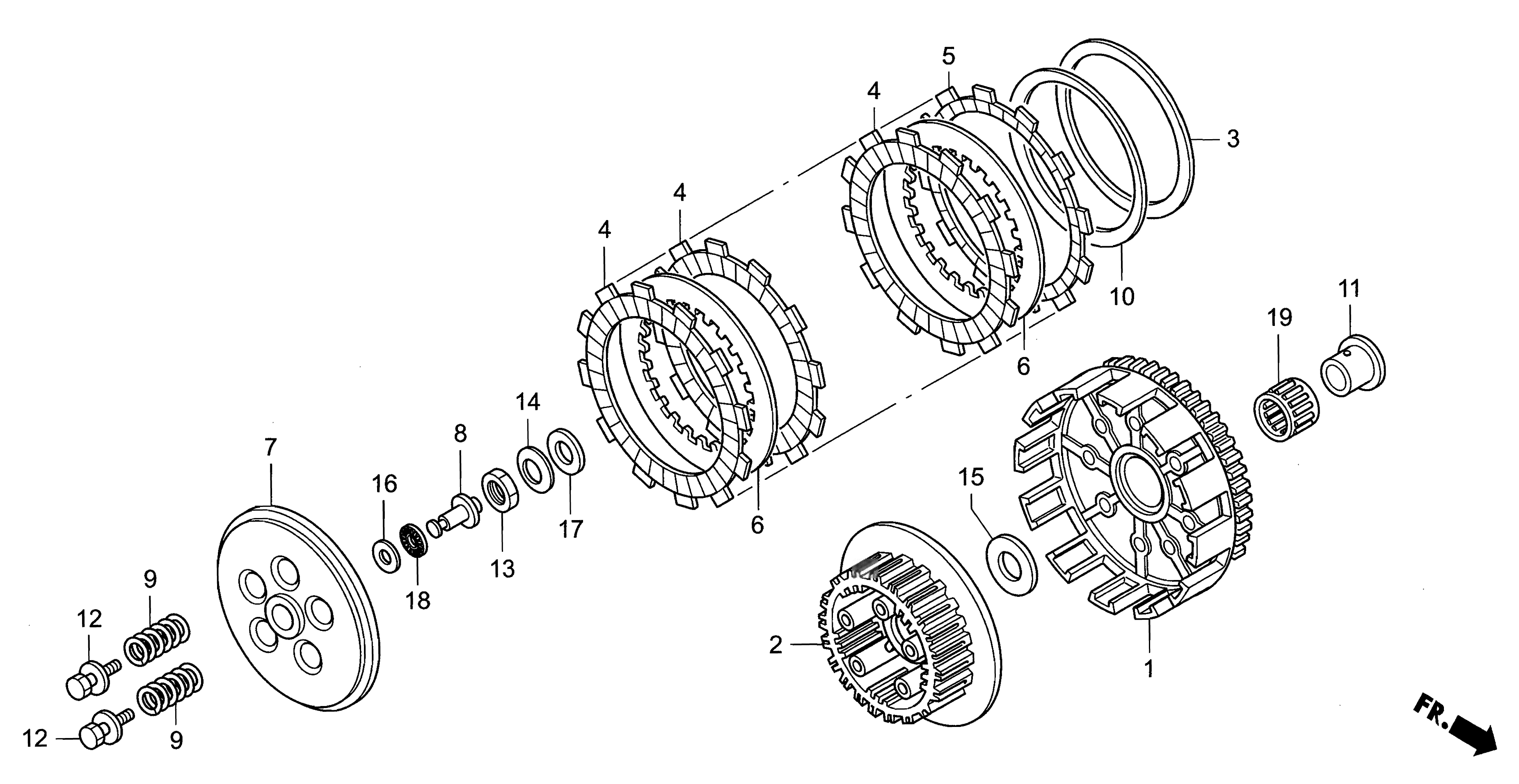 Technical Sports One, LLC 2012 Honda NSF250 Clutch Image