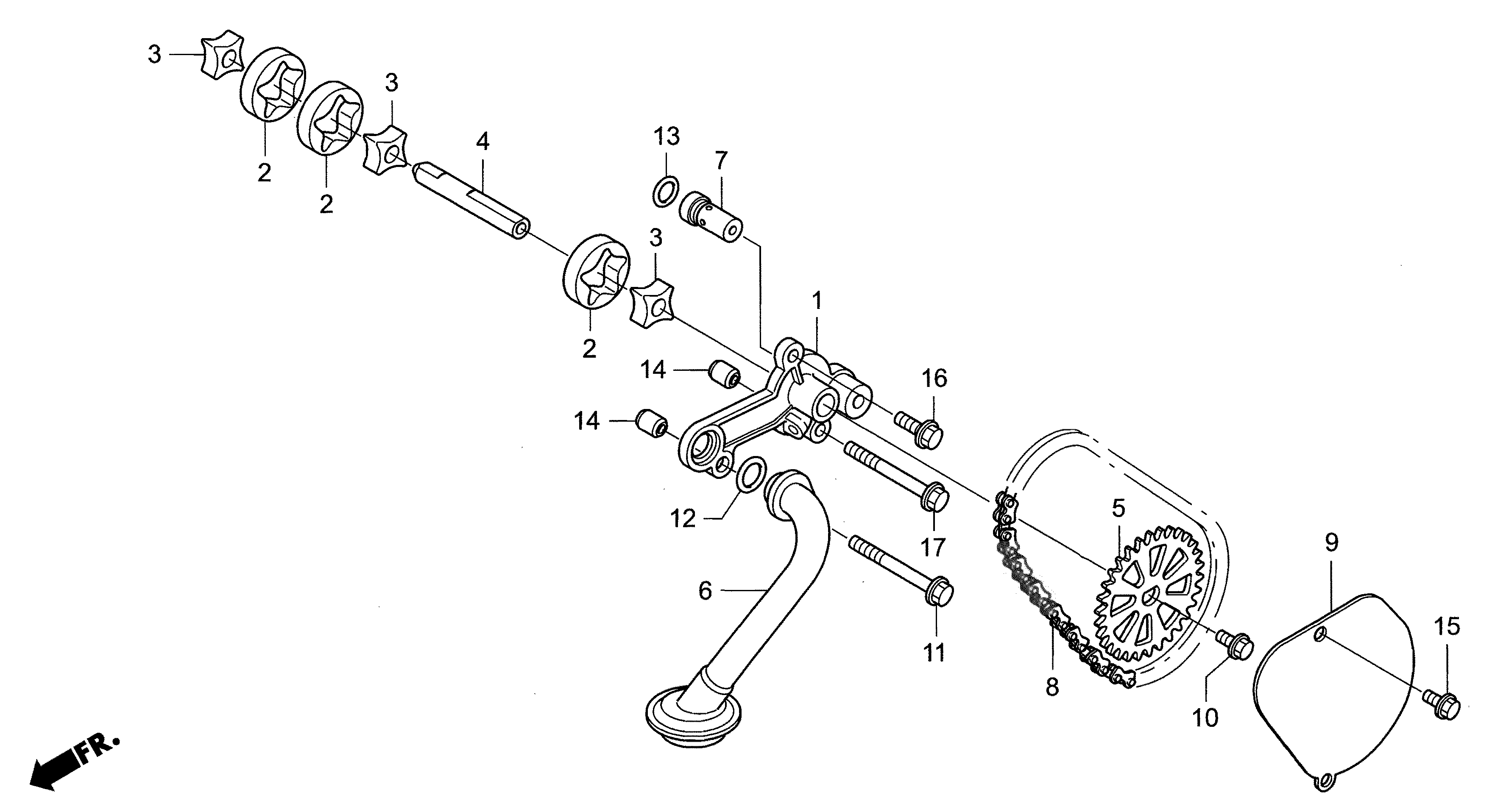 Technical Sports One, LLC 2012 Honda NSF250 Oil Pump Image