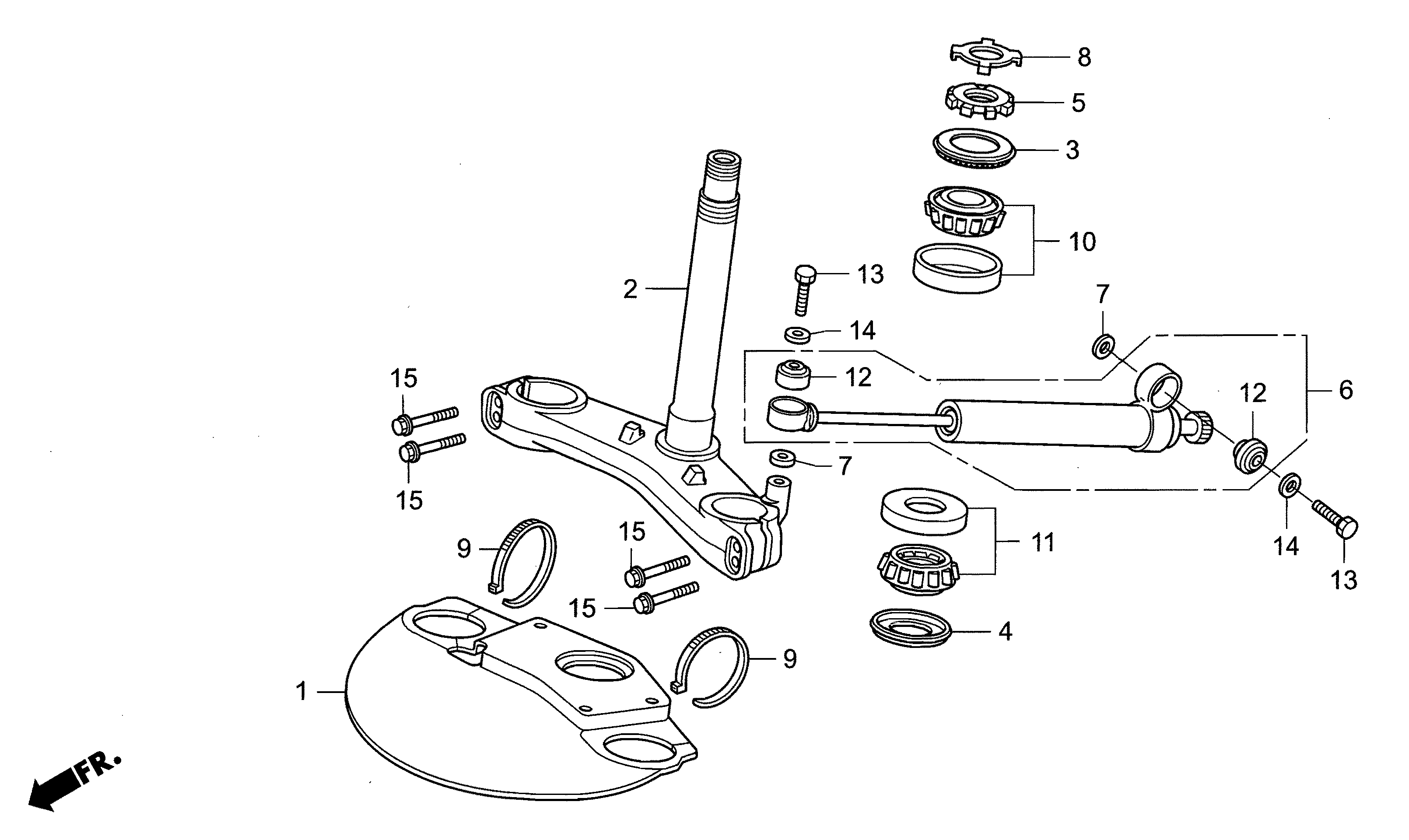 Technical Sports One, LLC 2012 Honda NSF250 Steering Stem / Steering Damper Image