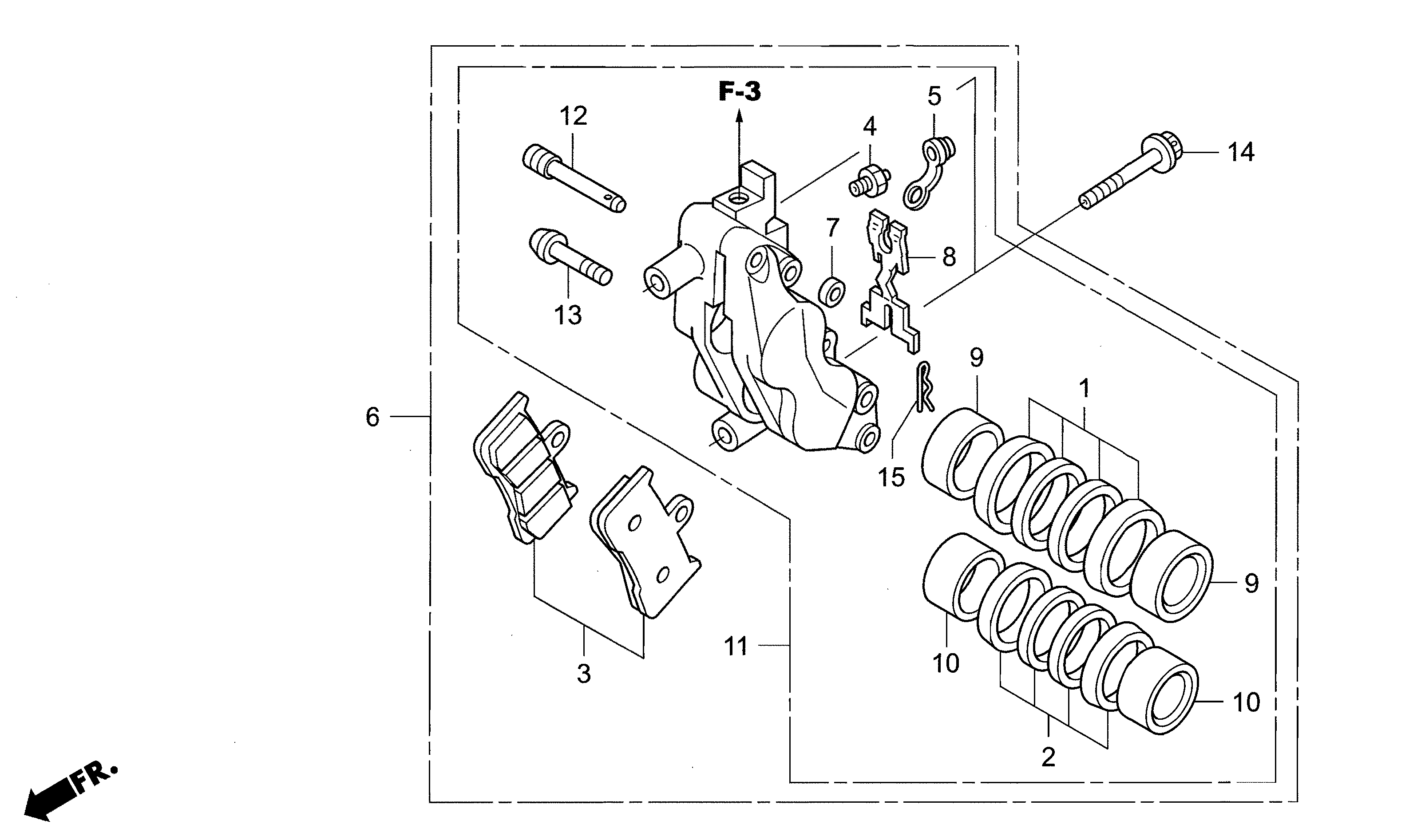 Technical Sports One, LLC 2012 Honda NSF250 Front Brake Caliper Image