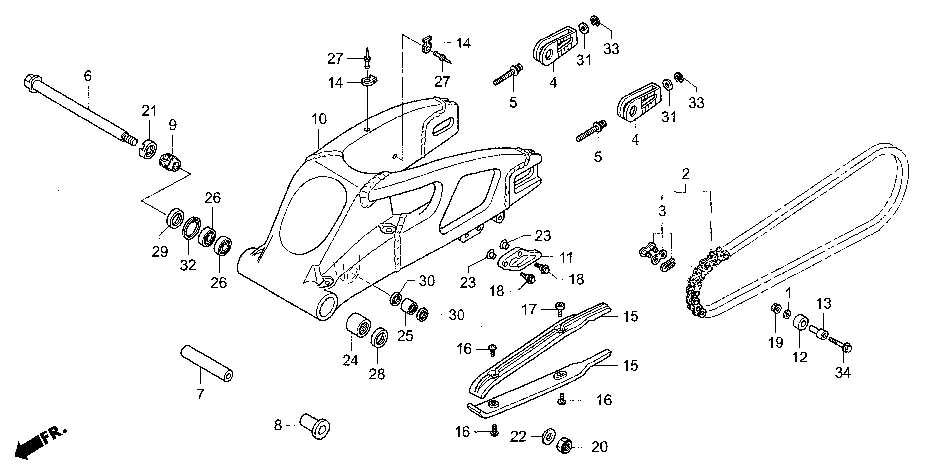Technical Sports One, LLC 2012 Honda NSF250 Swingarm Image