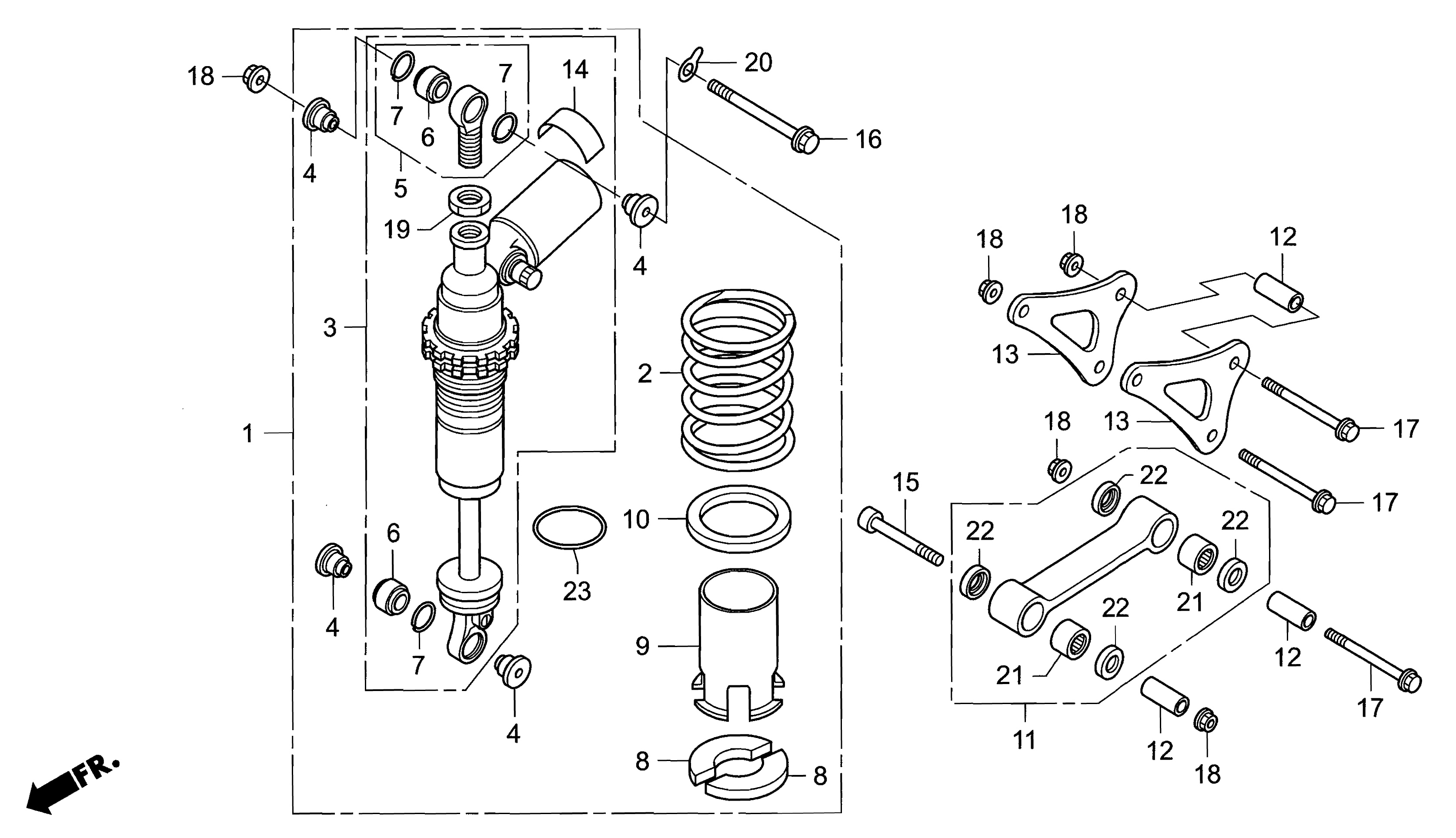 Technical Sports One, LLC 2012 Honda NSF250 Rear Shock Image