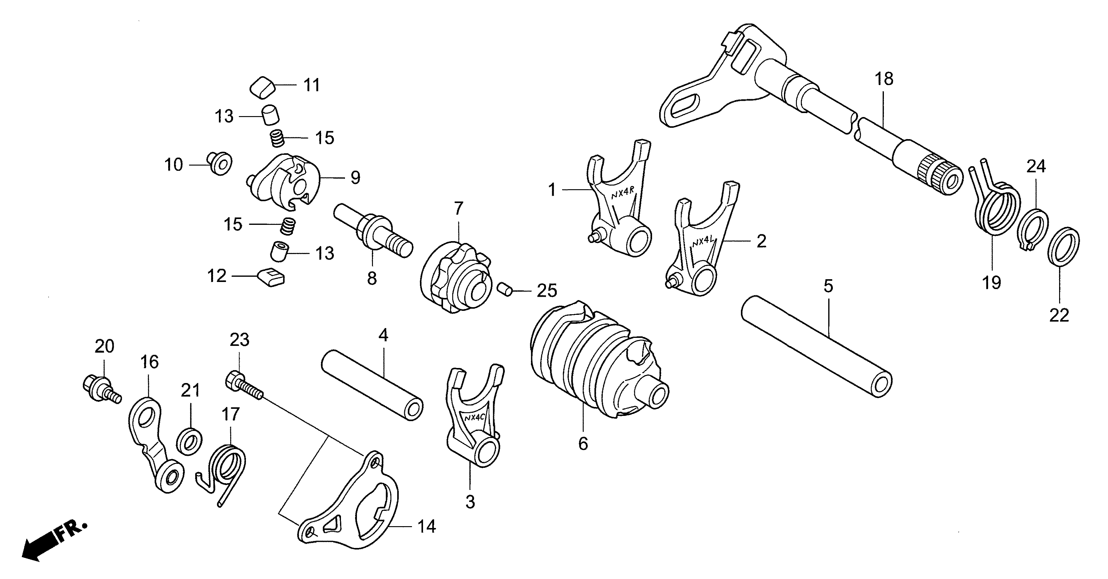 Technical Sports One, LLC 2018 Honda NSF250 Gearshift Drum Image