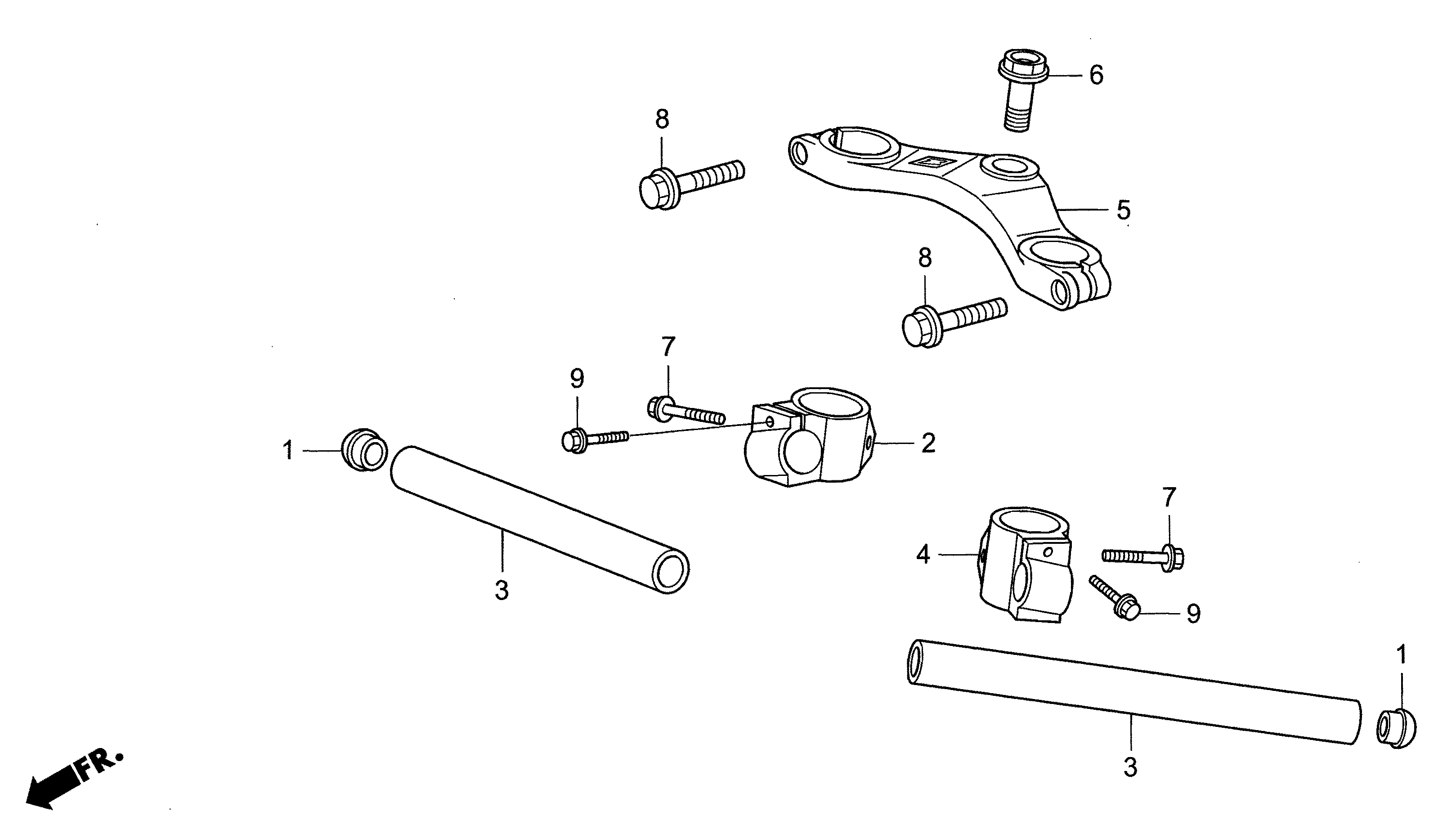 Technical Sports One, LLC 2018 Honda NSF250 Handle Bar / Top Bridge Image