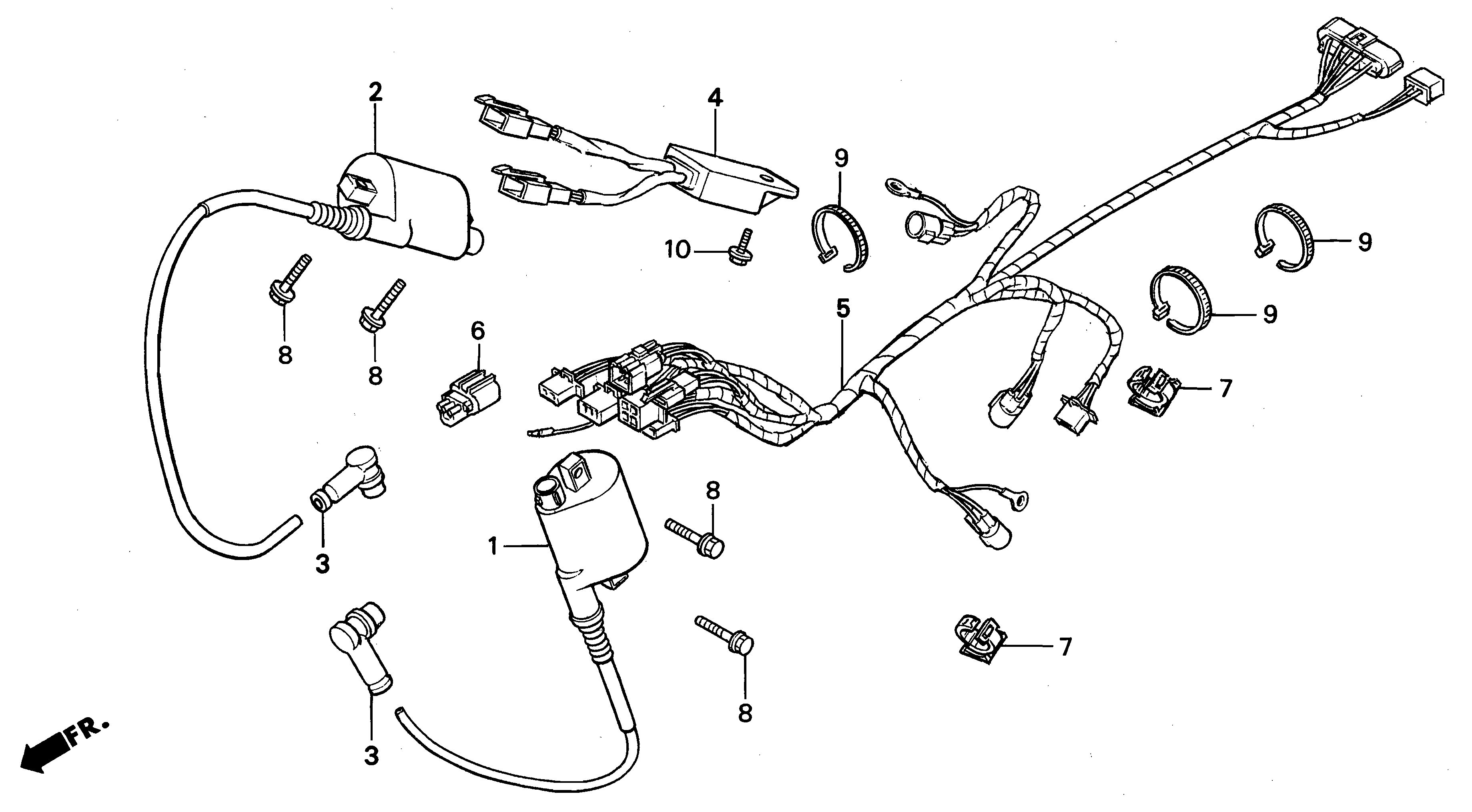 Ignition Coil / Regulator Rectifier / Wire Harness Parts for a 1998 Honda RS250 Technical Sports One, LLC