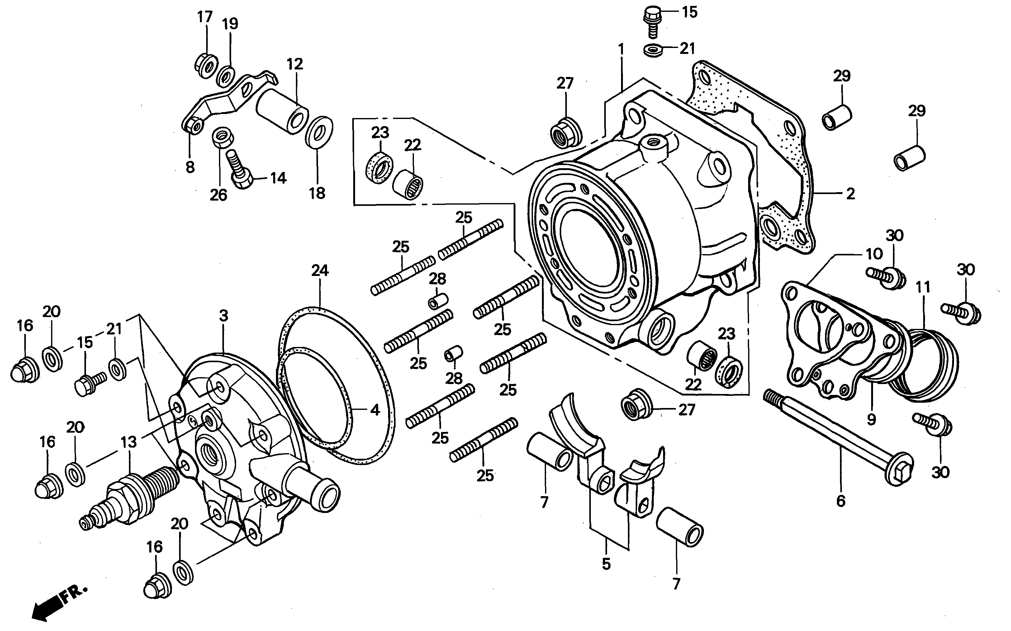 Front Cylinder / Front Cylinder Head Parts for a 1999 Honda RS250 Technical Sports One, LLC