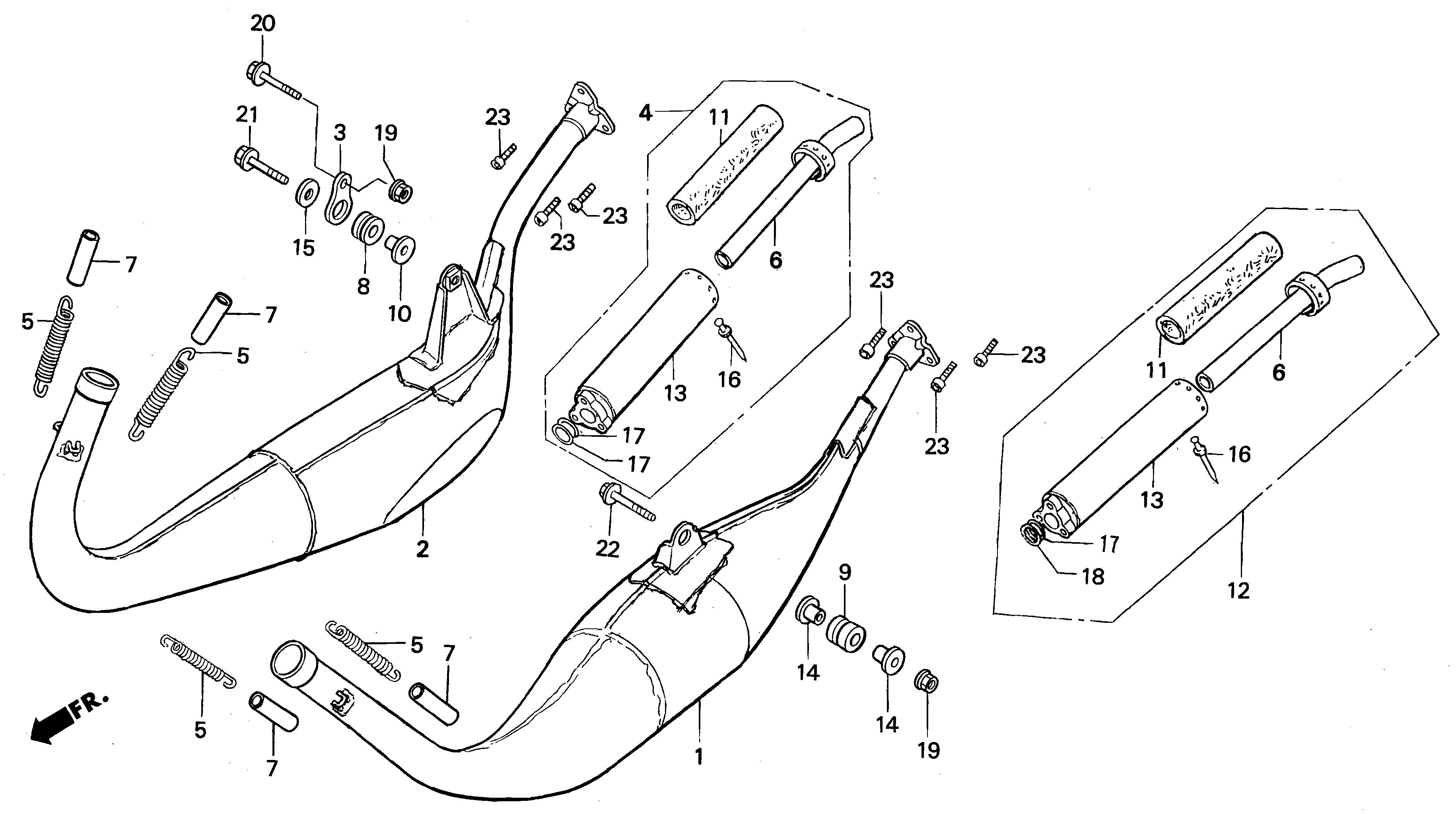 Expansion Chamber / Silencer Parts for a 2000 Honda RS250 Technical Sports One, LLC
