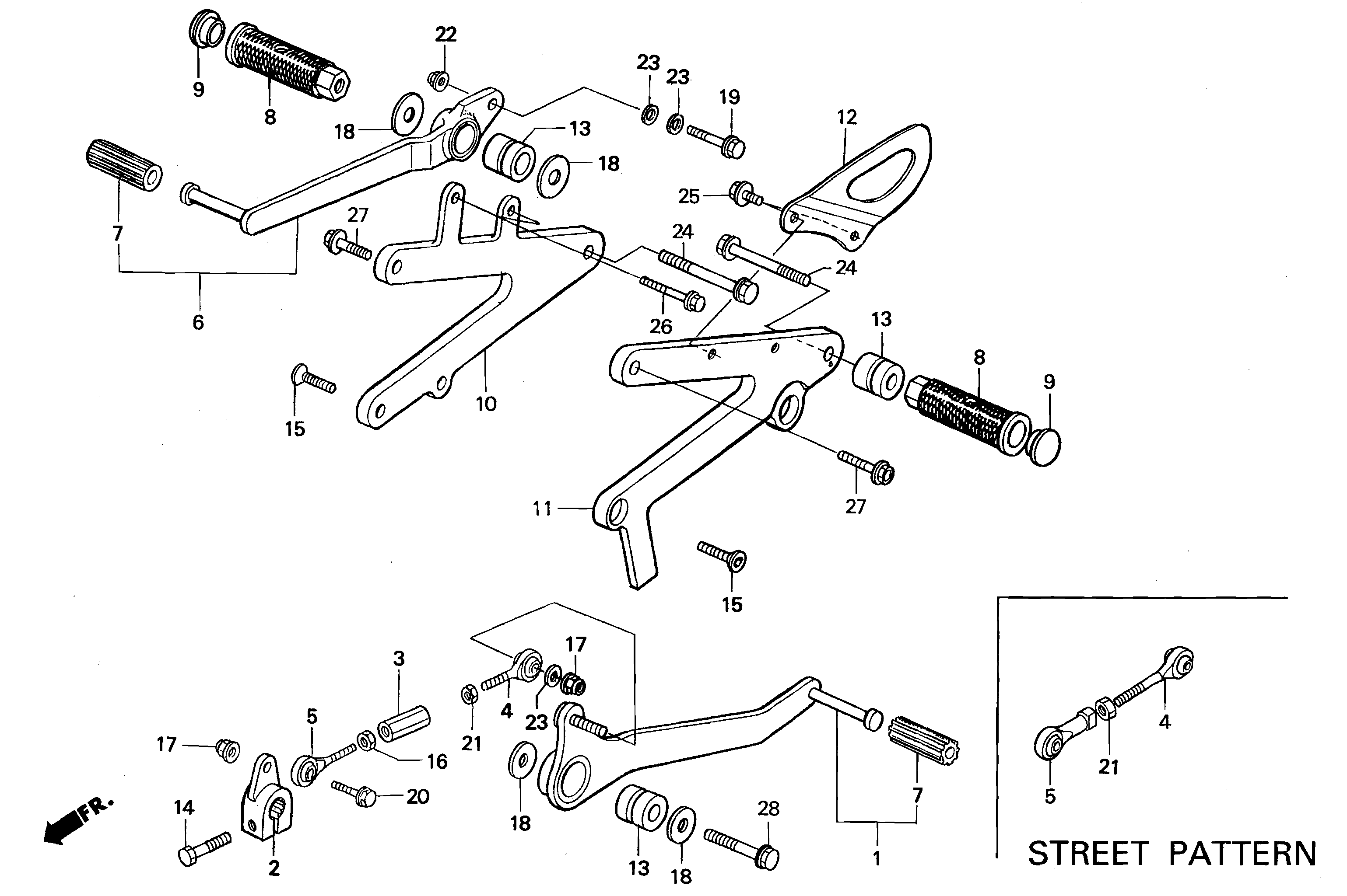 Gear Shift Pedal / Footpeg (Change Pedal / Step Arm) for a 2000 Honda RS250 Technical Sports One, LLC