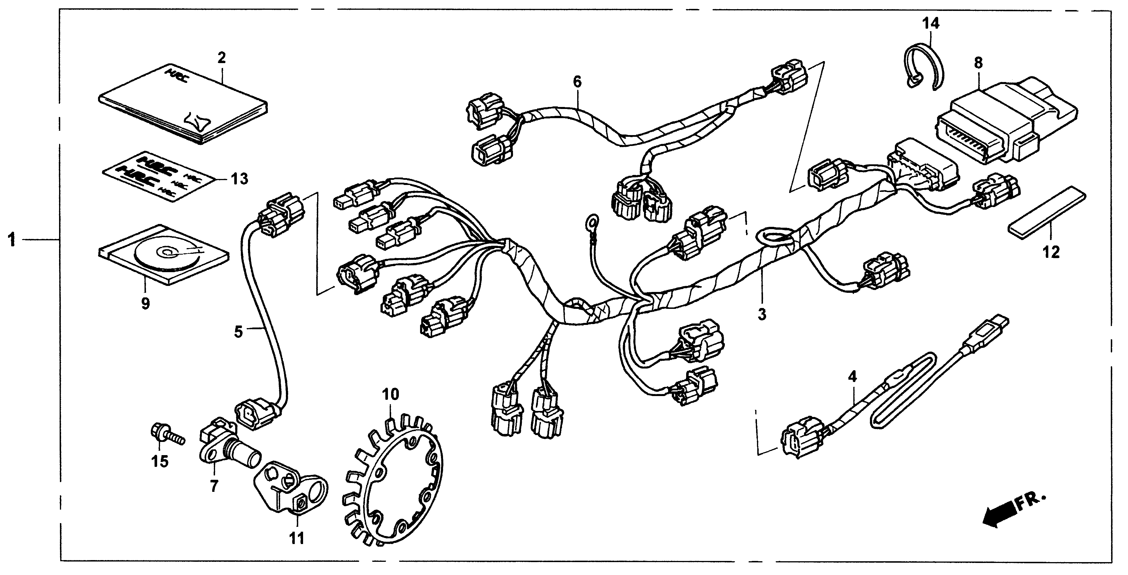 HRC Data Logger for a Honda RS250 Technical Sports One, LLC