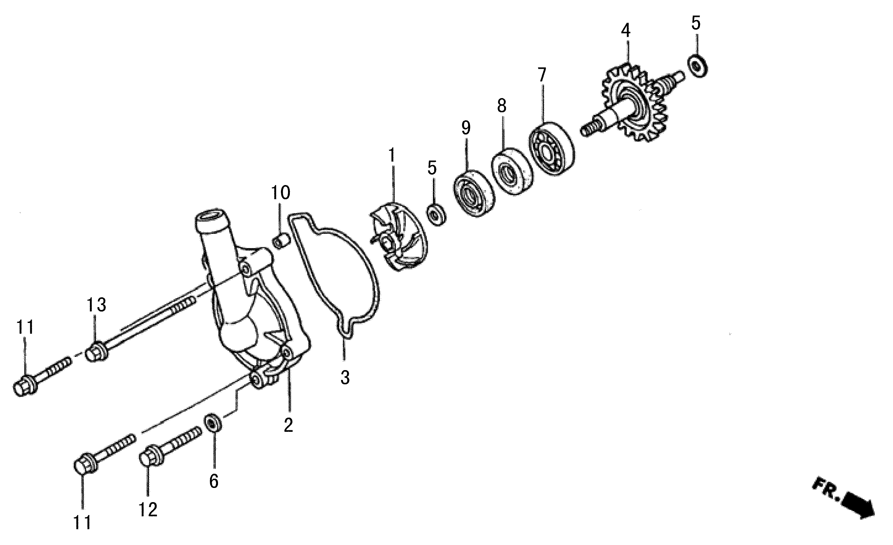 2008 Moriwaki MD250H Water Pump Parts Manual Parts for Sale