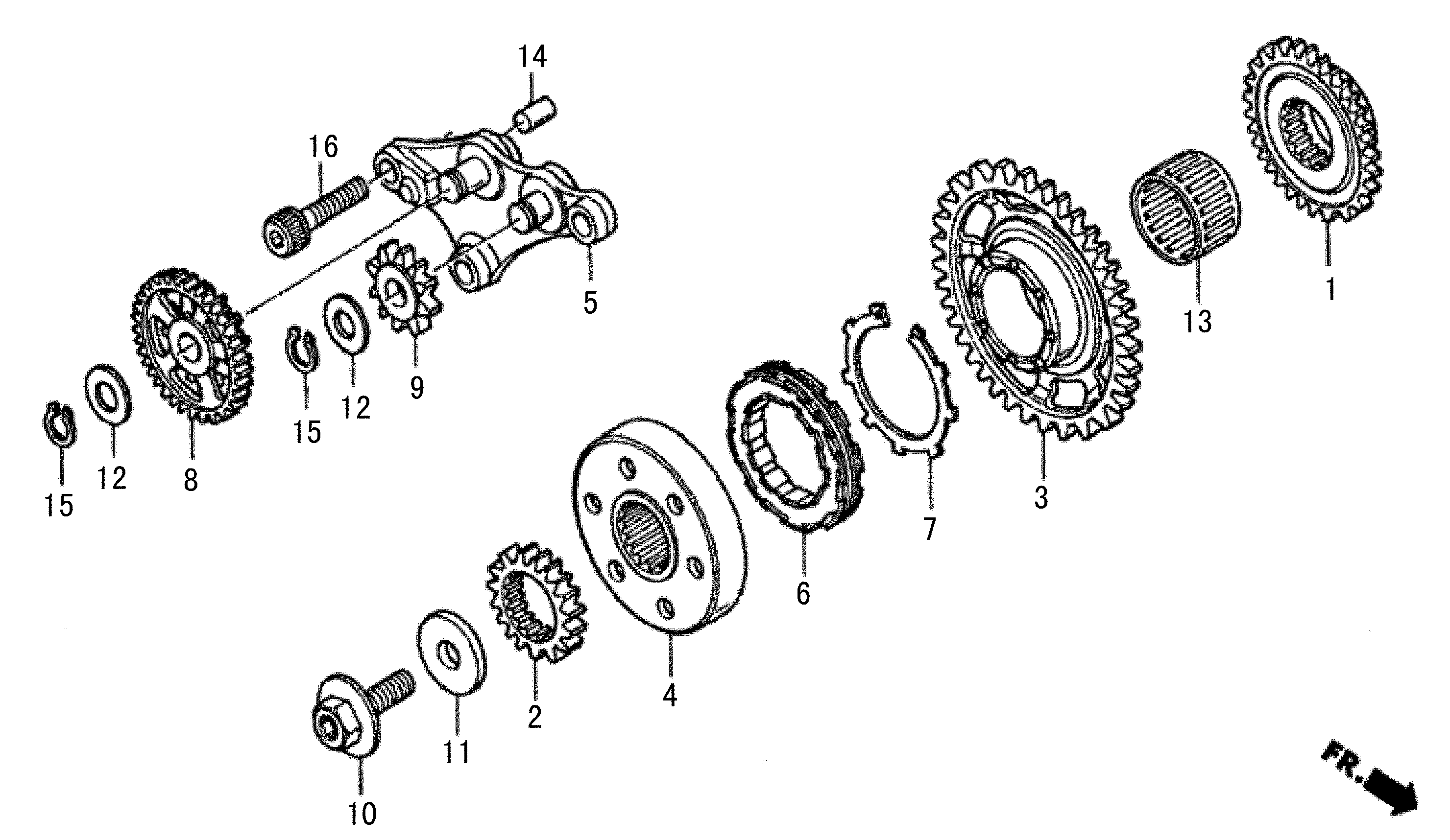 2008 Moriwaki MD250H Starting Clutch Parts Manual Parts for Sale