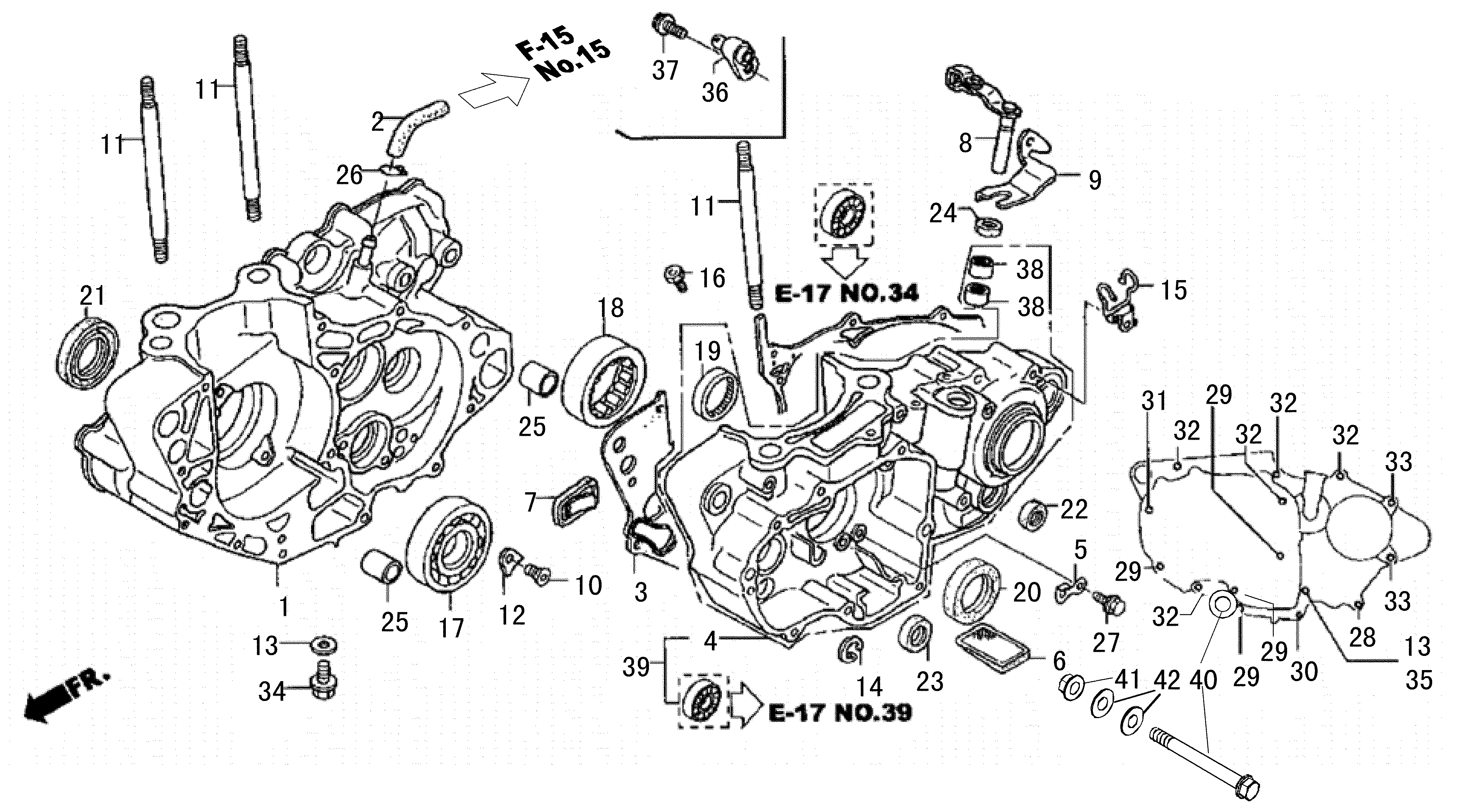 2008 Moriwaki MD250H Crankcase Parts Manual Parts for Sale