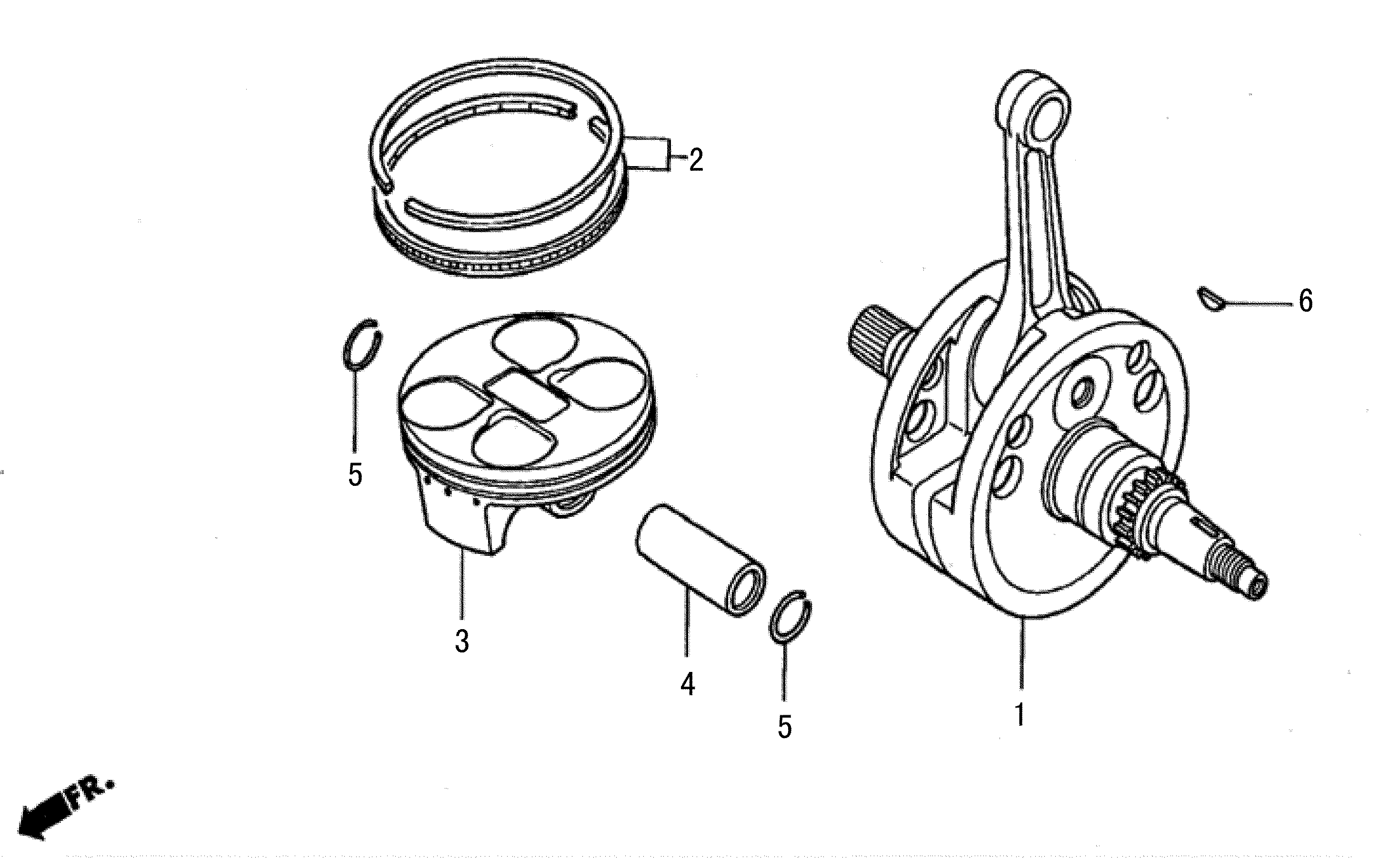 2008 Moriwaki MD250H Crankshaft / Piston Parts Manual Parts for Sale