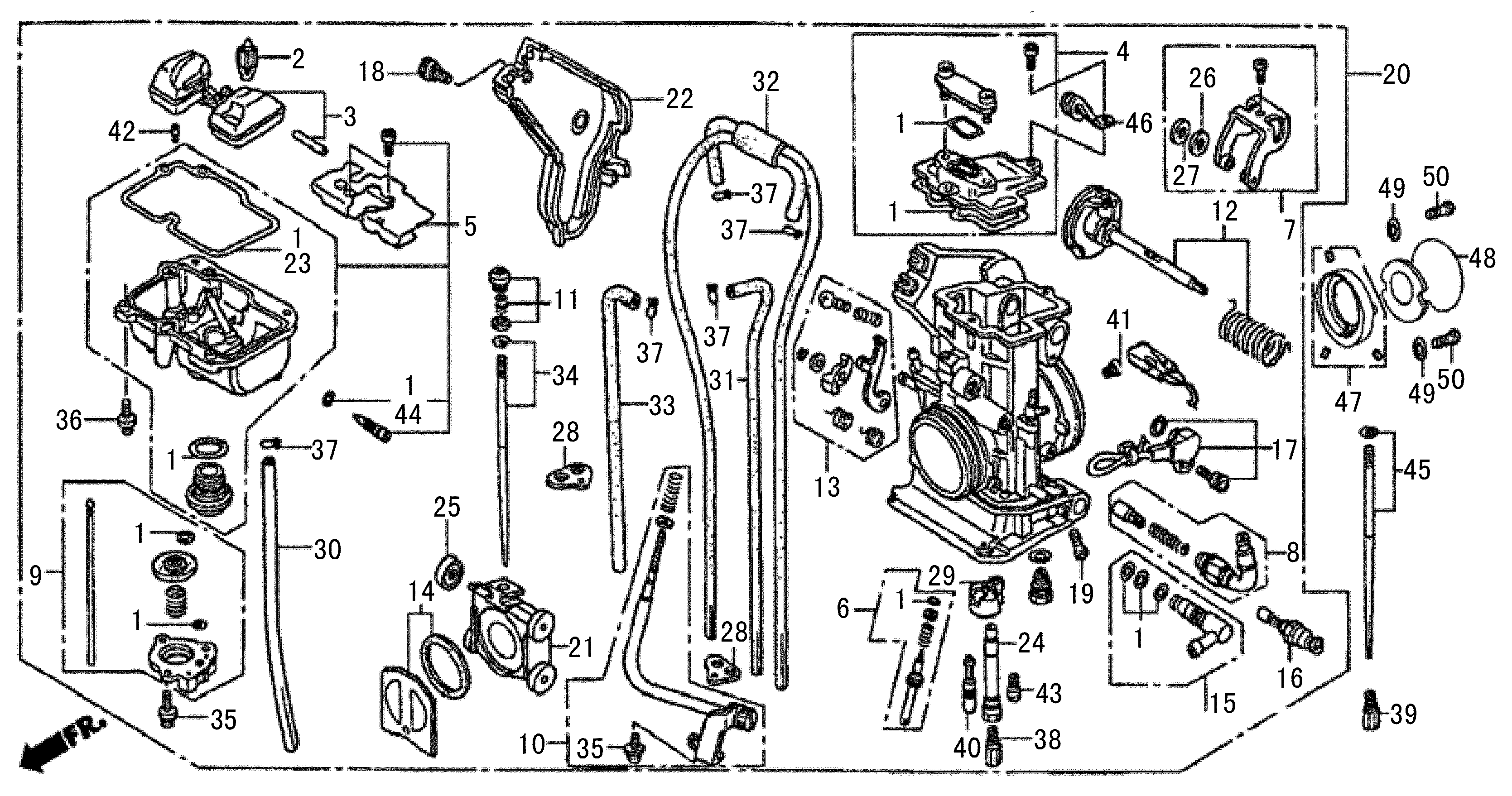 2008 Moriwaki MD250H Carburetor Parts Manual Parts for Sale