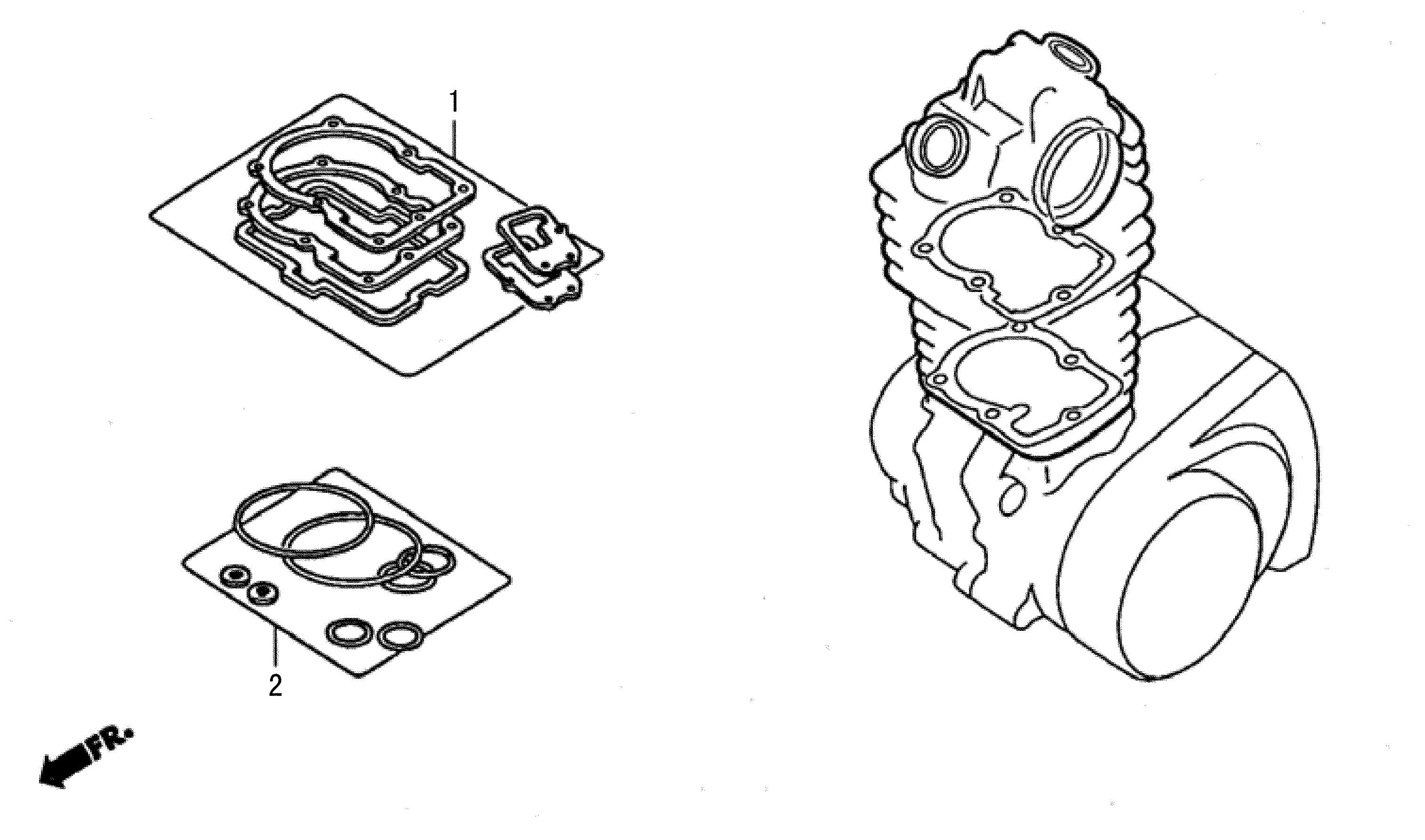 2008 Moriwaki MD250H Top End Gasket Set Parts for Sale
