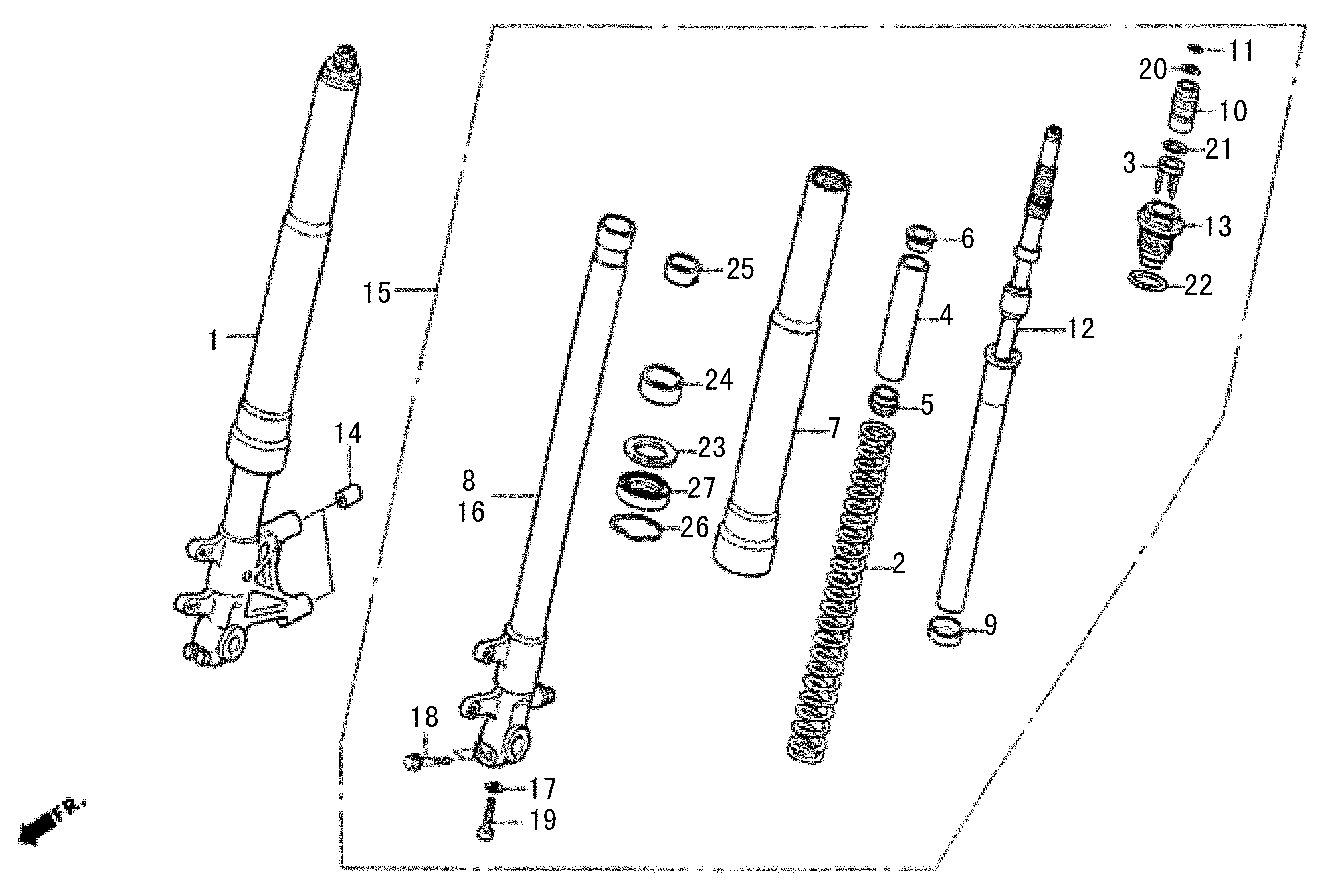 2008 Moriwaki MD250H Front Fork Parts for Sale