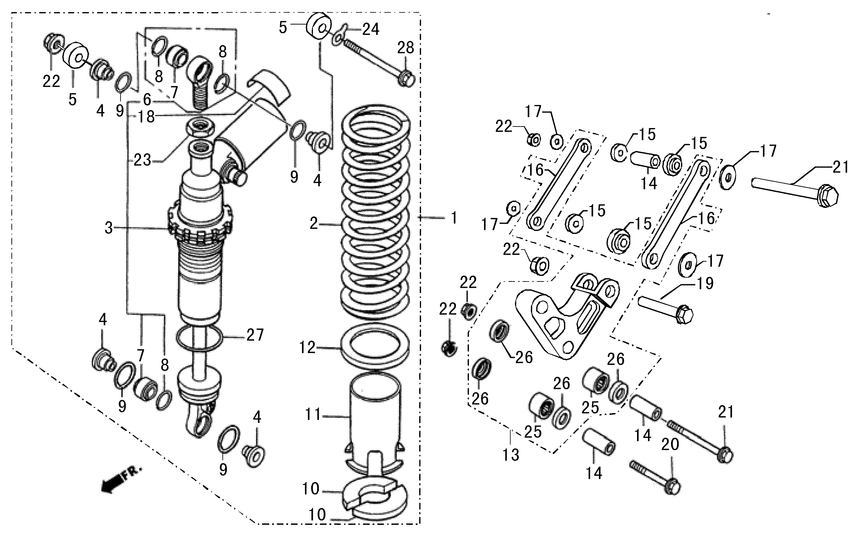 2008 Moriwaki MD250H Rear Shock Absorber Parts for Sale
