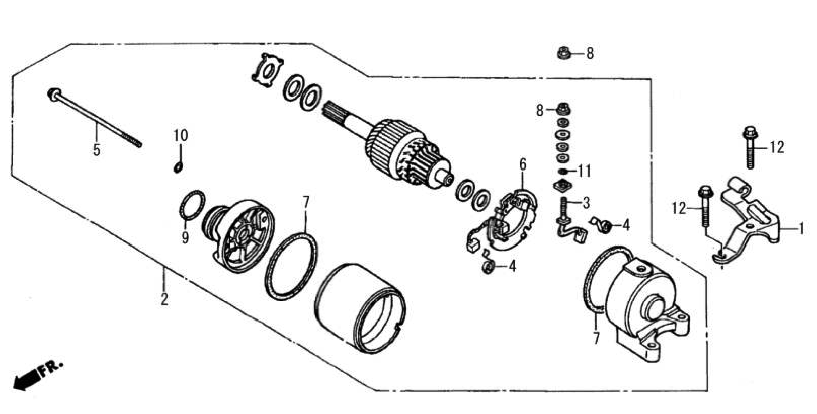 2009 Moriwaki MD250H Starting Motor Parts Manual Parts for Sale