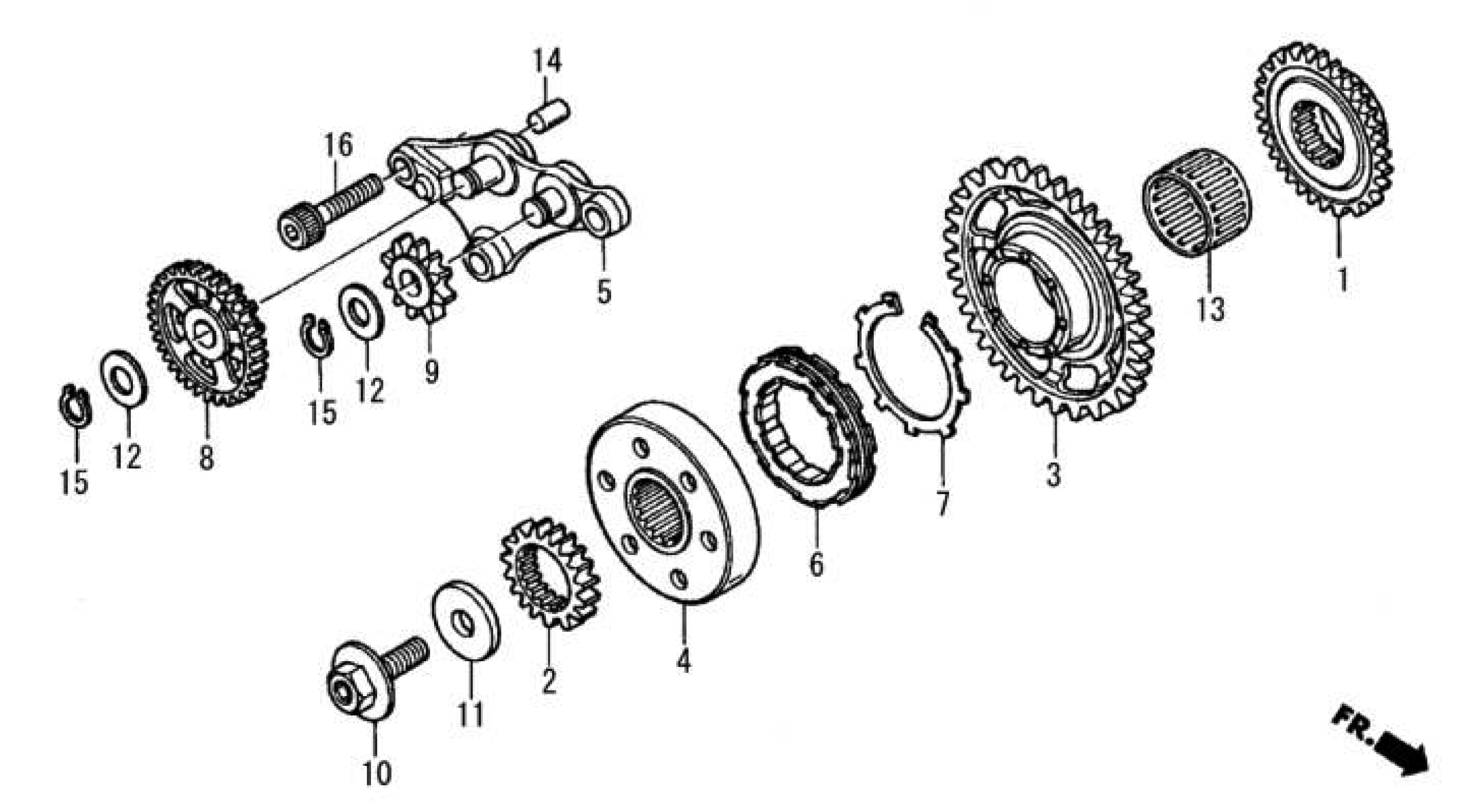 2009 Moriwaki MD250H Starting Clutch Parts Manual Parts for Sale