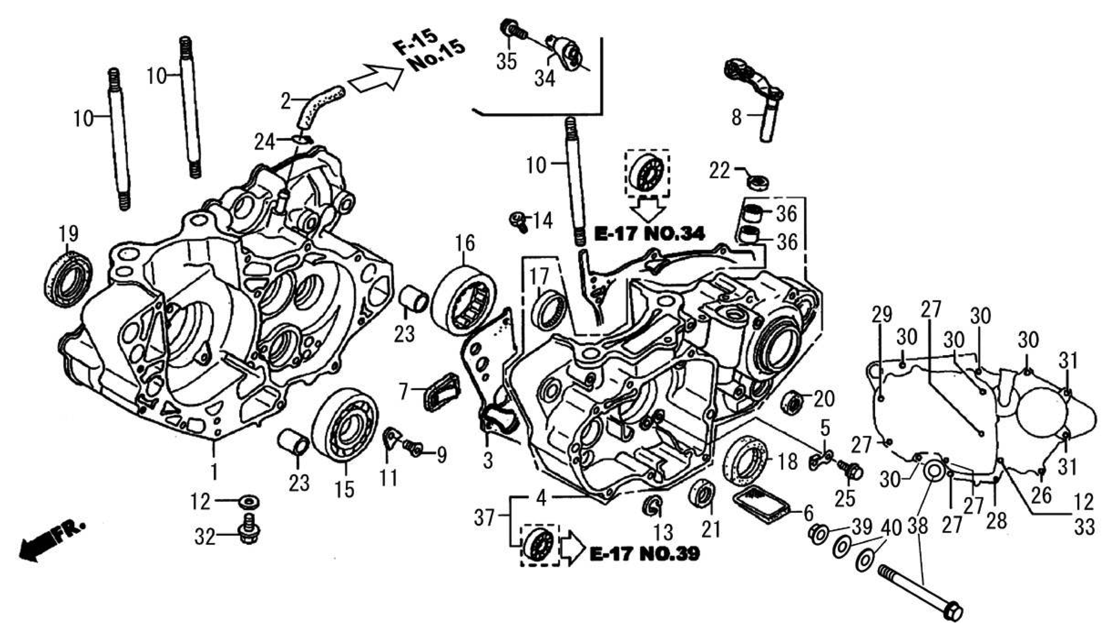 2009 Moriwaki MD250H Crankcase Parts Manual Parts for Sale