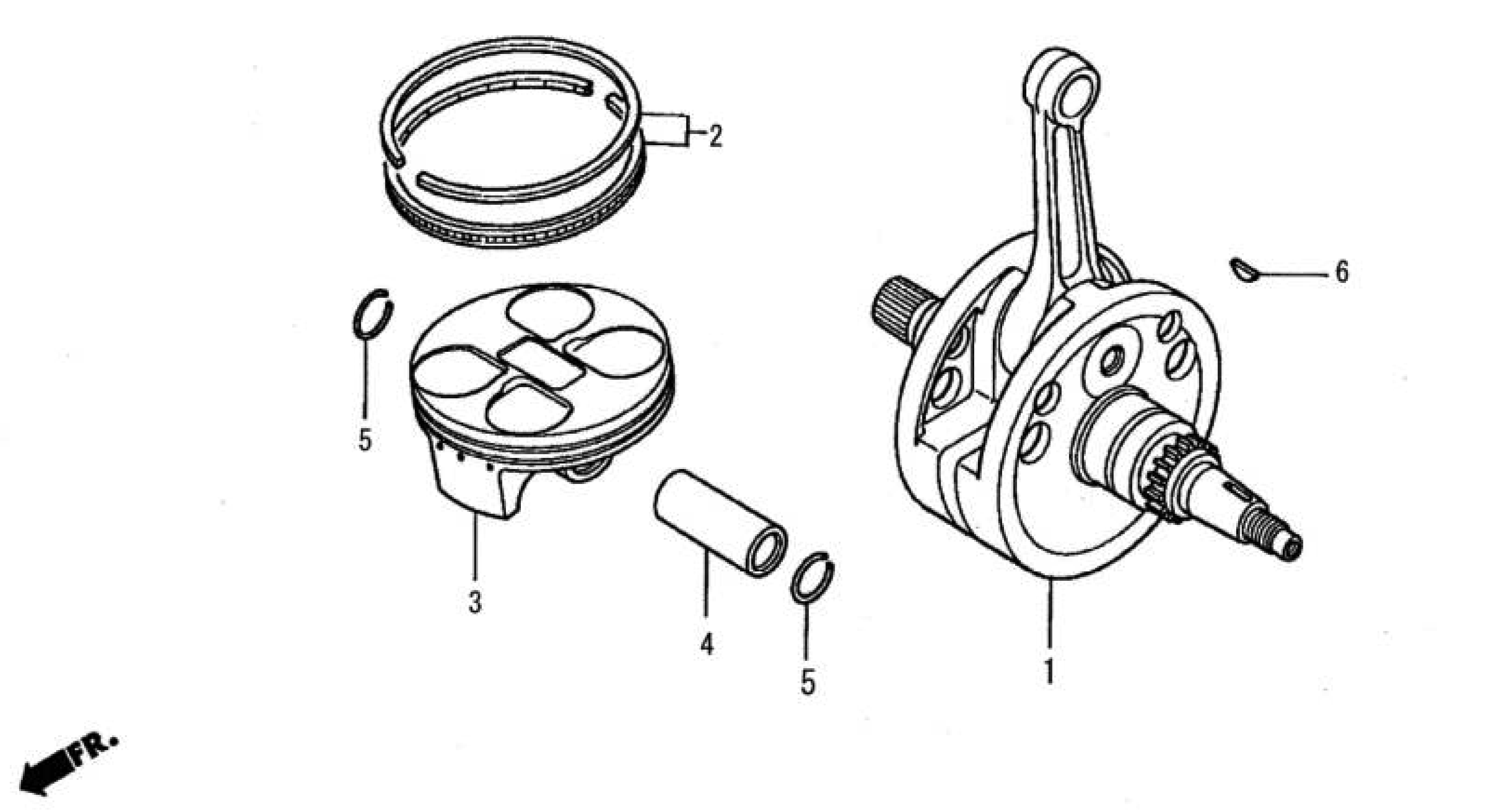 2009 Moriwaki MD250H Crankshaft / Piston Parts Manual Parts for Sale