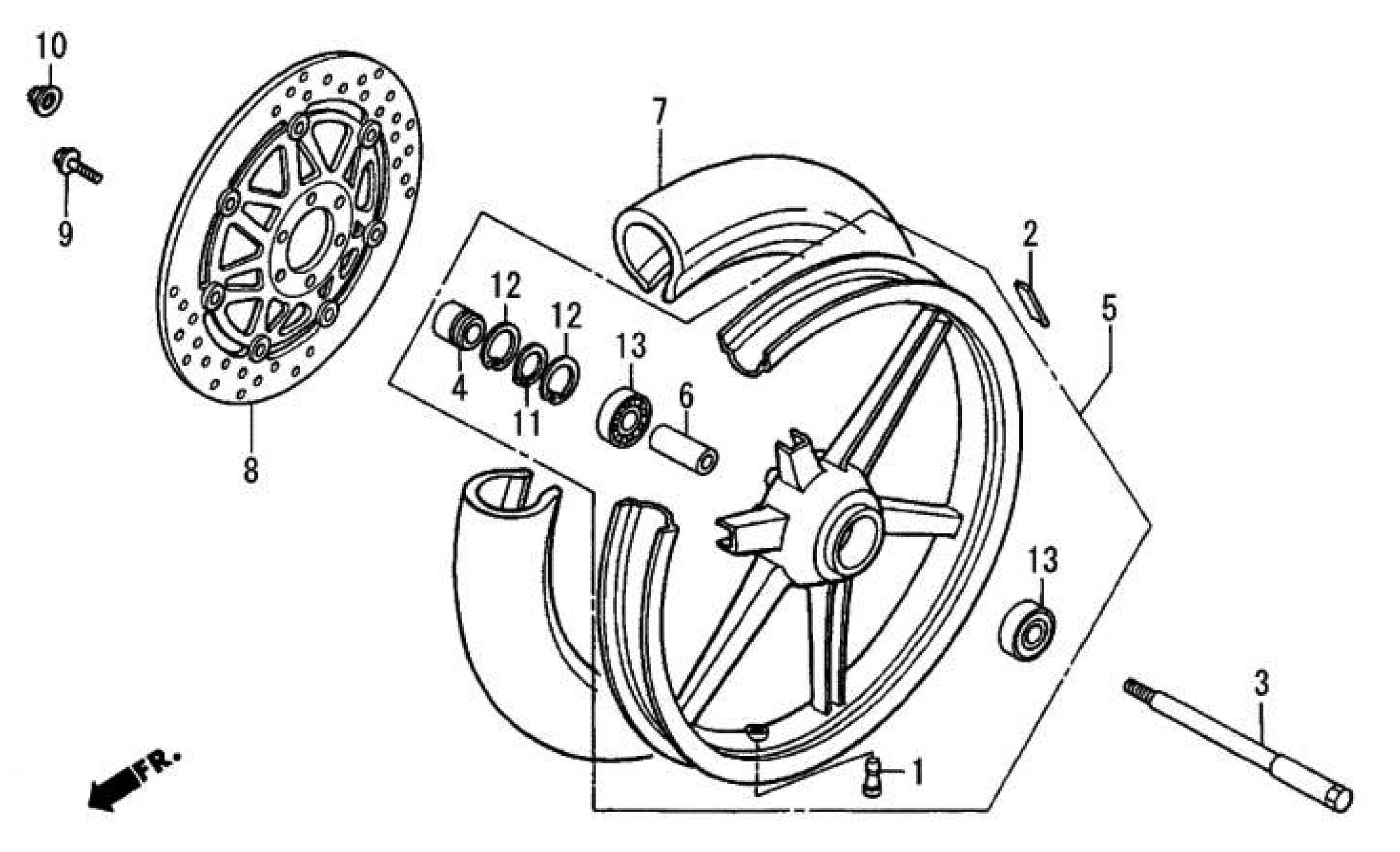 2009 Moriwaki MD250H Front Wheel Parts for Sale