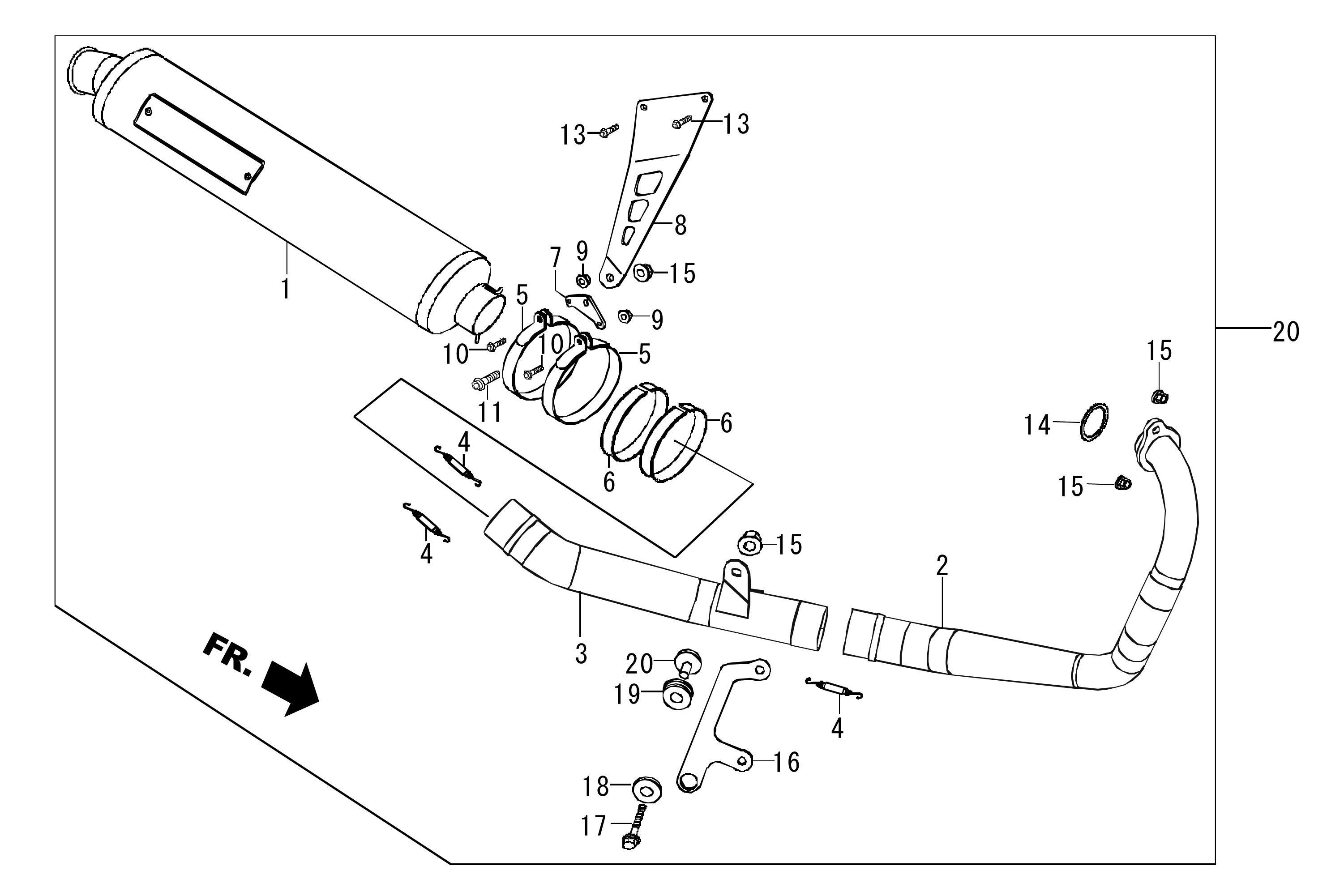 2009 Moriwaki MD250H Exhaust Pipe / Muffler Parts for Sale