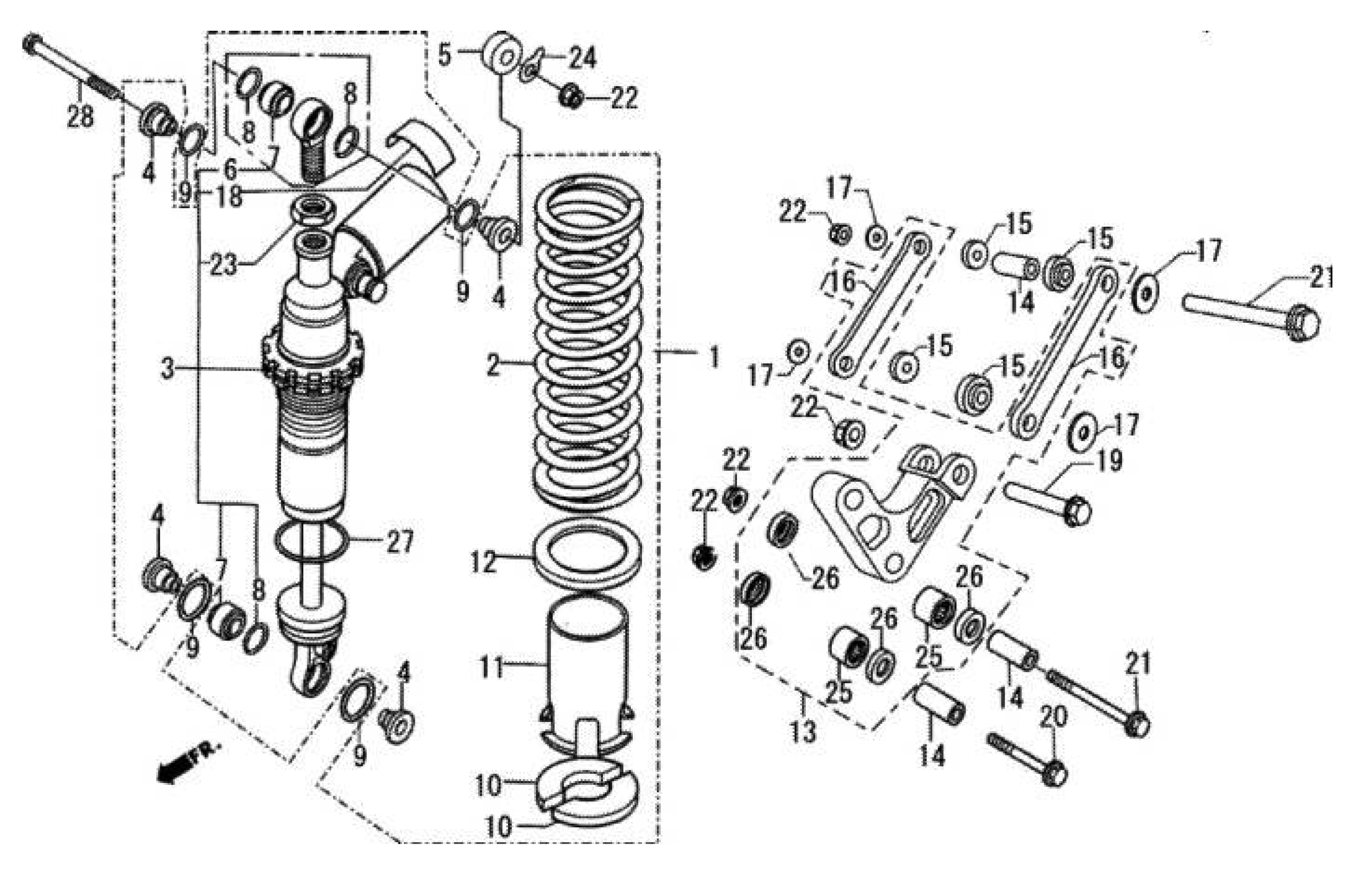 2009 Moriwaki MD250H Rear Shock Absorber Parts for Sale