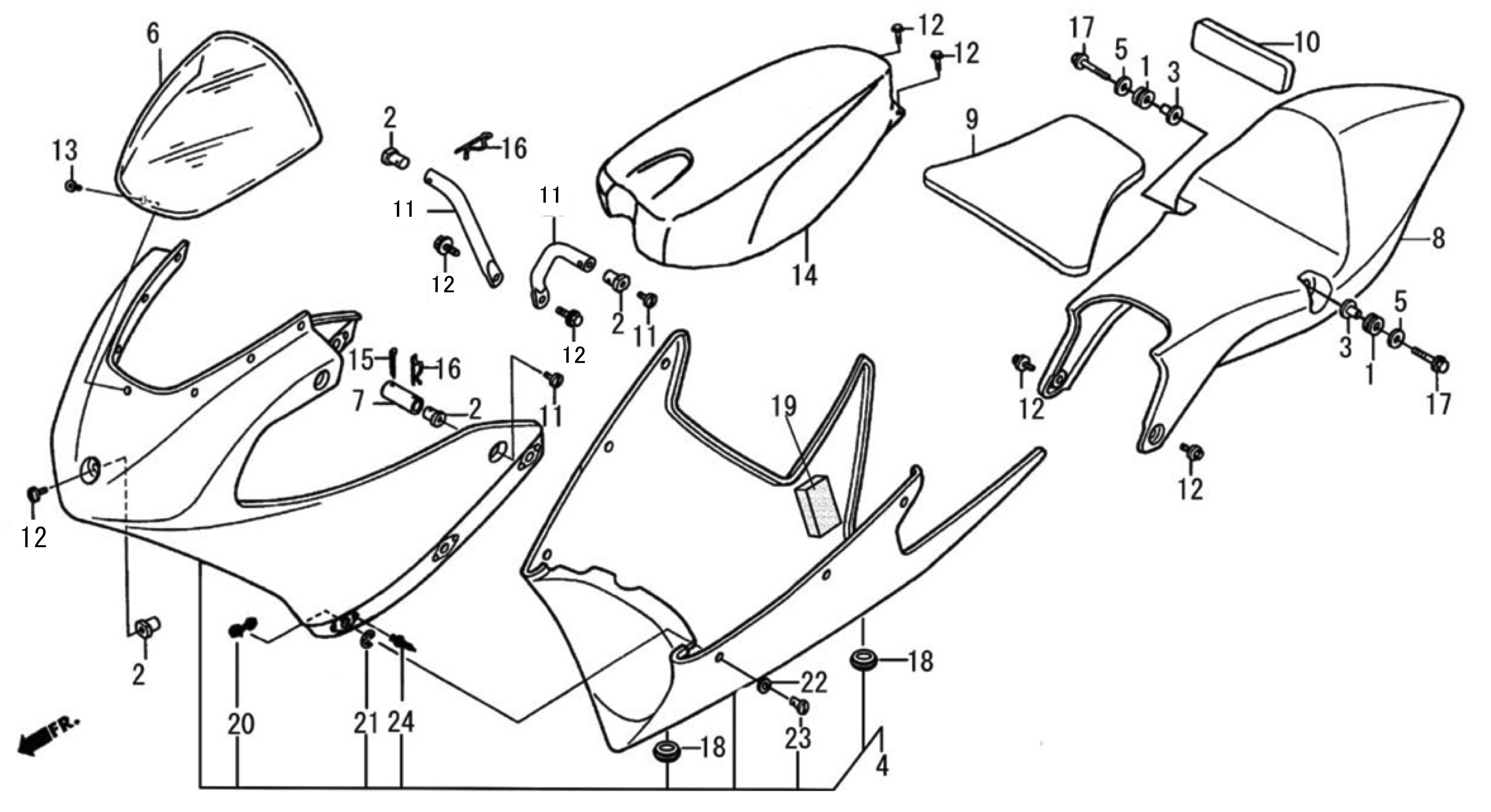 2009 Moriwaki MD250H Cowling / Windscreen Parts for Sale