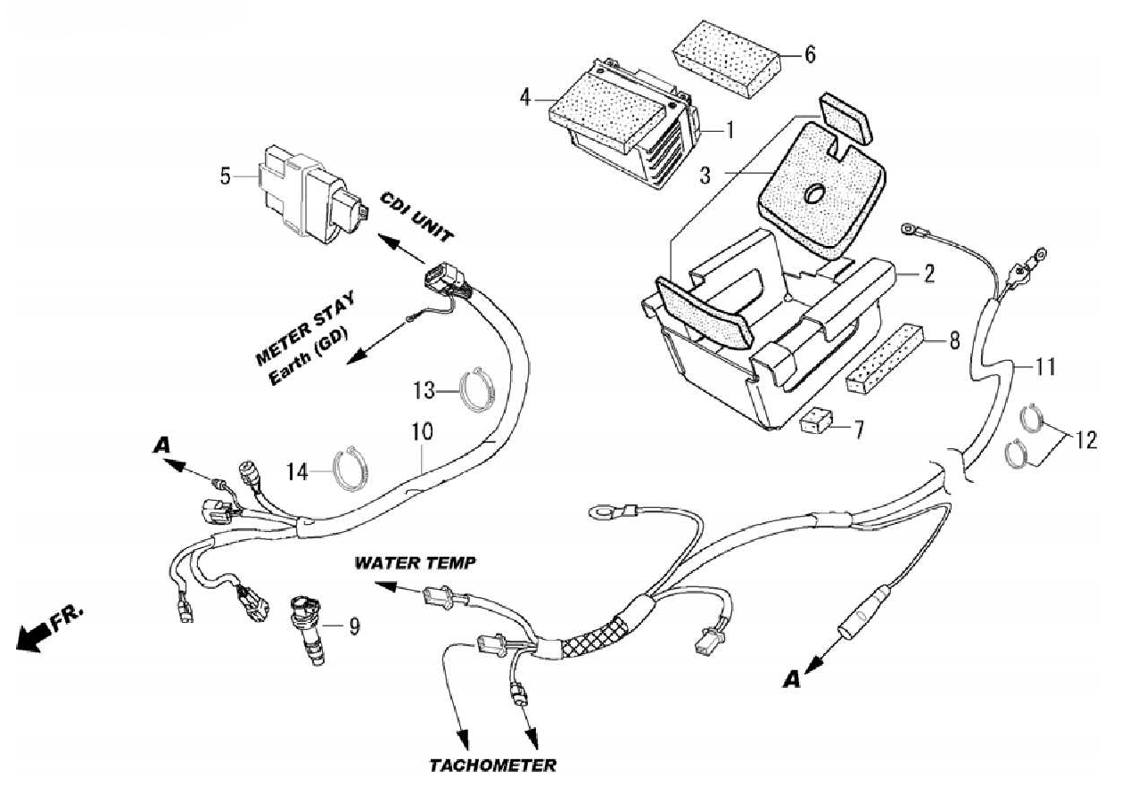 2009 Moriwaki MD250S Battery / Wire Harness Parts for Sale