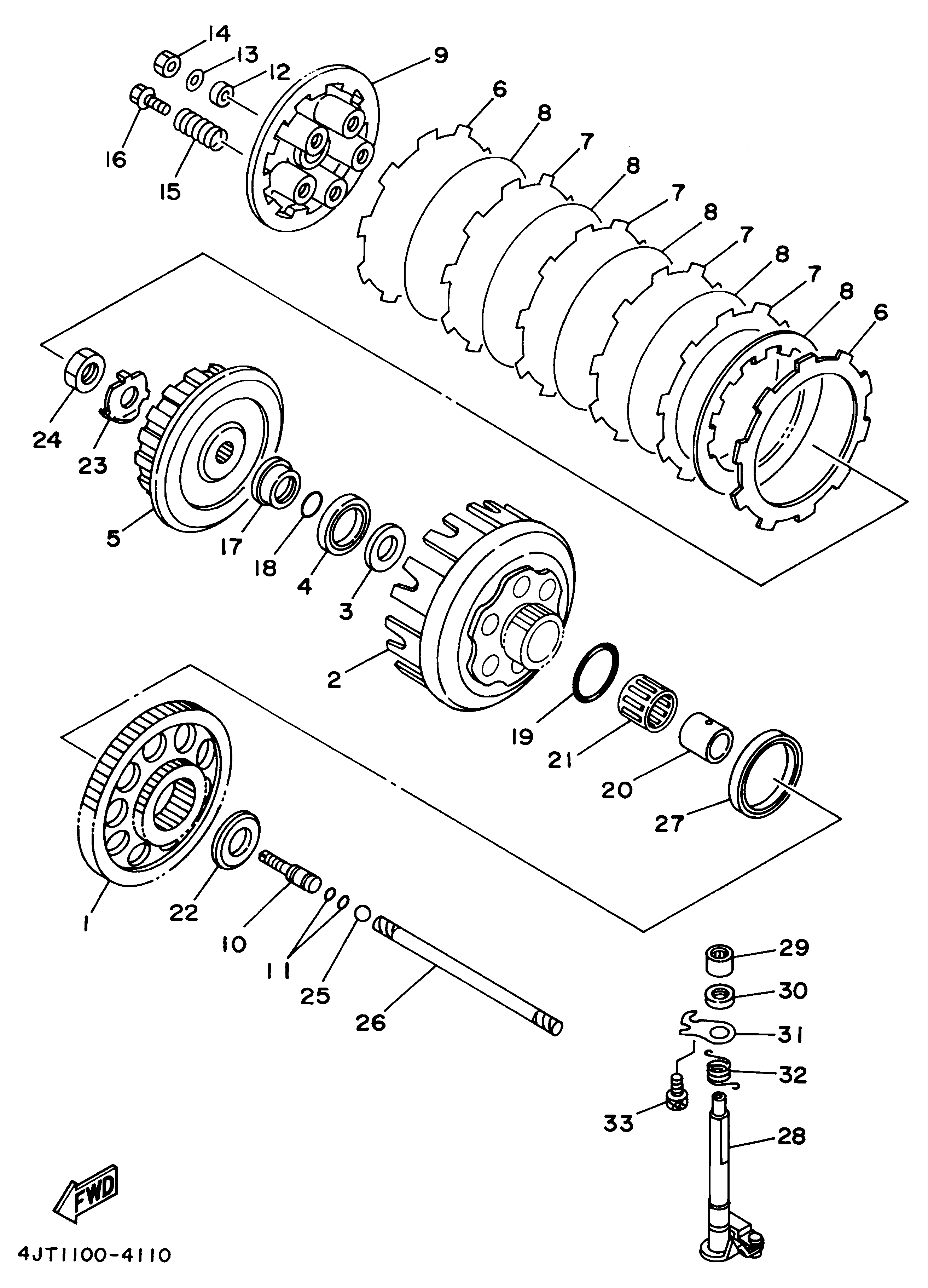 Technical Sports One, LLC 1994 Yamaha TZ125 (4JT1) Clutch / Clutch Plates 