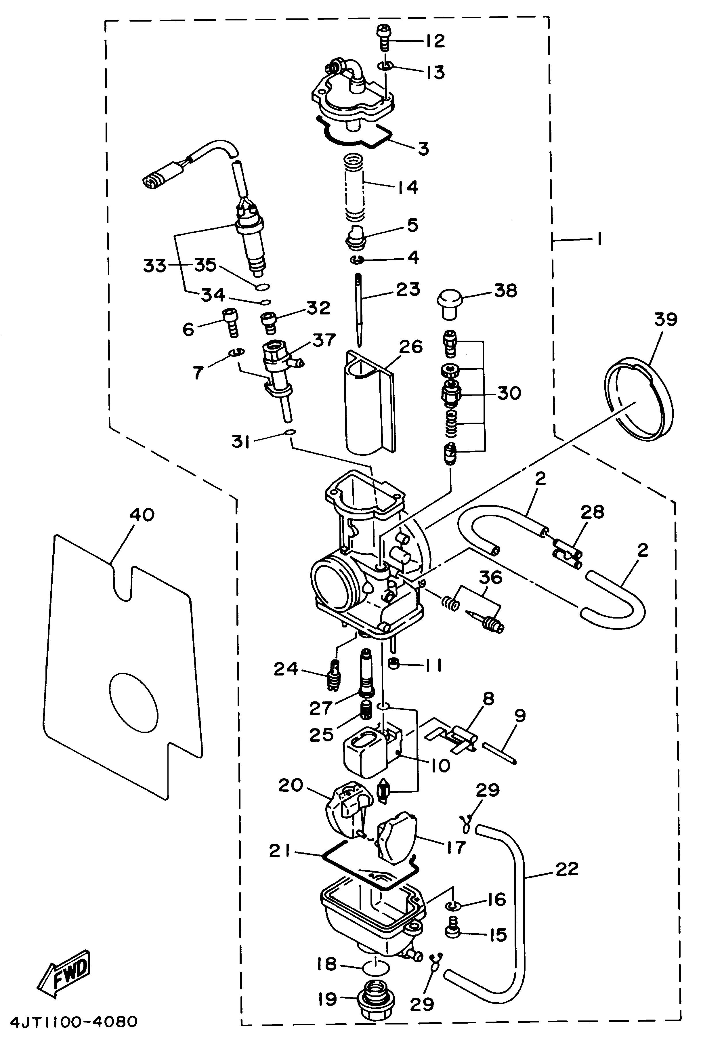 Technical Sports One, LLC 1994 Yamaha TZ125 (4JT1) Image Intake / Reed Valve