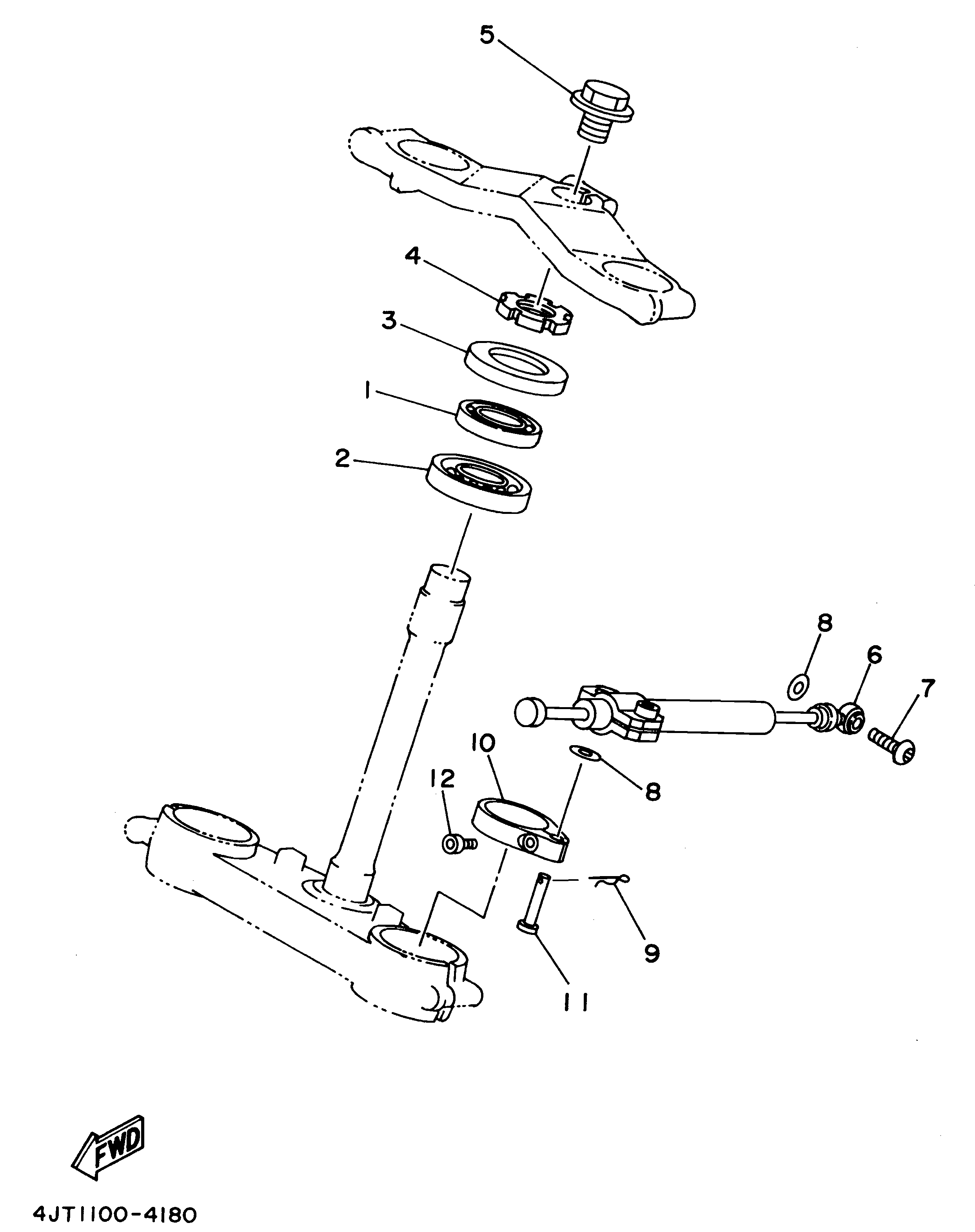 Technical Sports One, LLC 1994 Yamaha TZ125 (4JT1) Steering Stem / Steering Damper