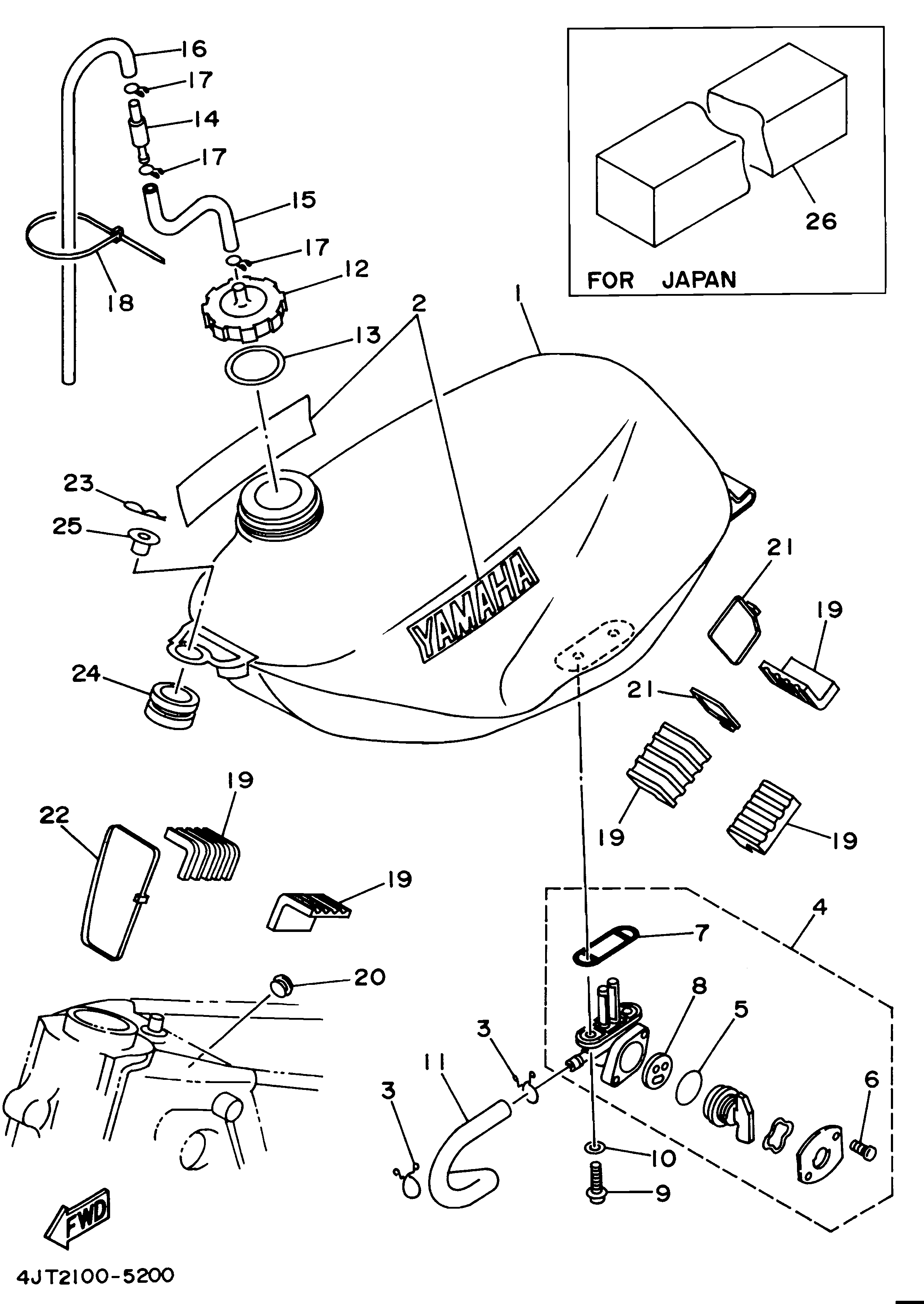 Technical Sports One, LLC 1997 Yamaha TZ125 (4JT4) the Fuel Tank