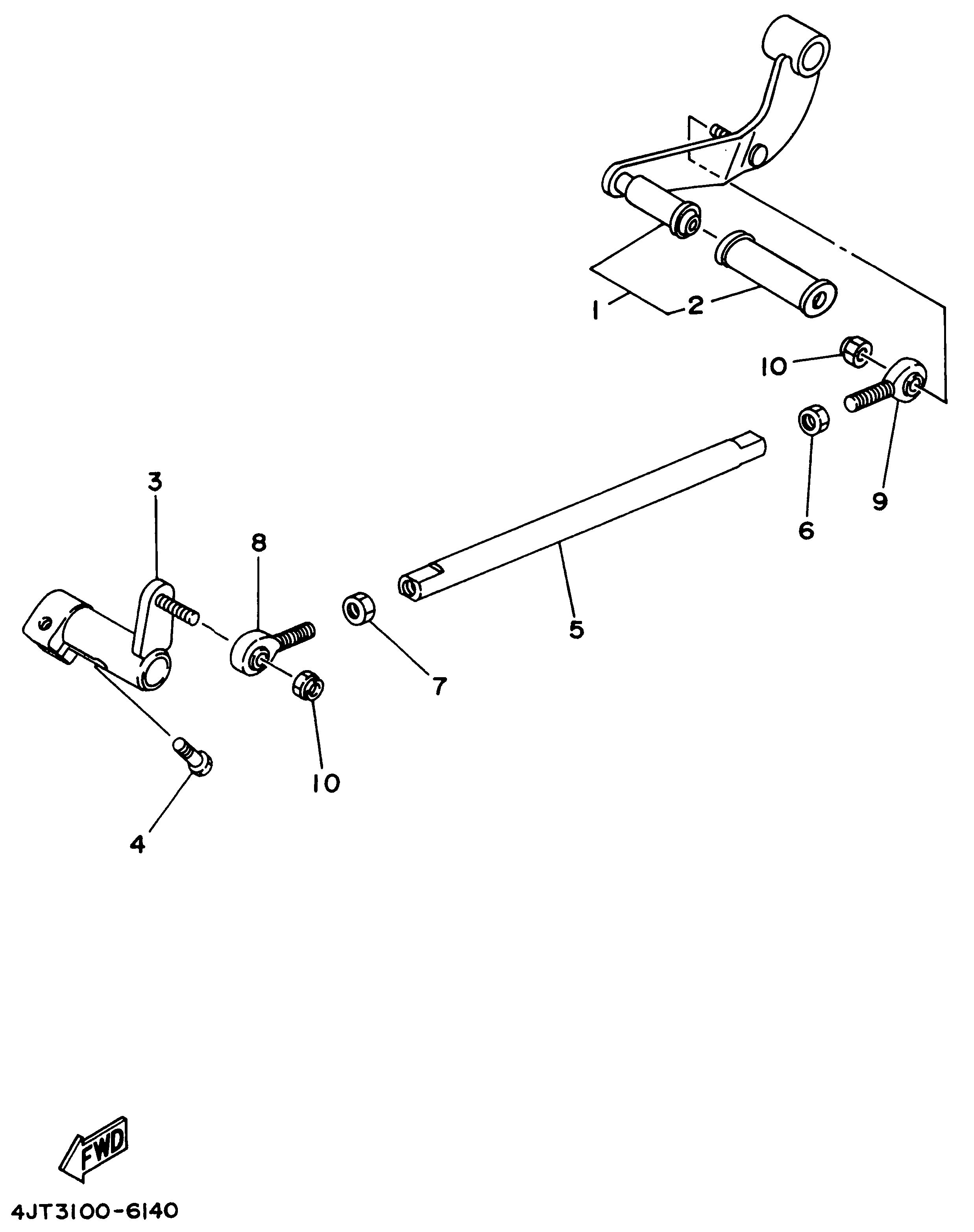 Technical Sports One, LLC 1997 Yamaha TZ125 (4JT4) Imageof the Gear Shift Pedal / Shaft