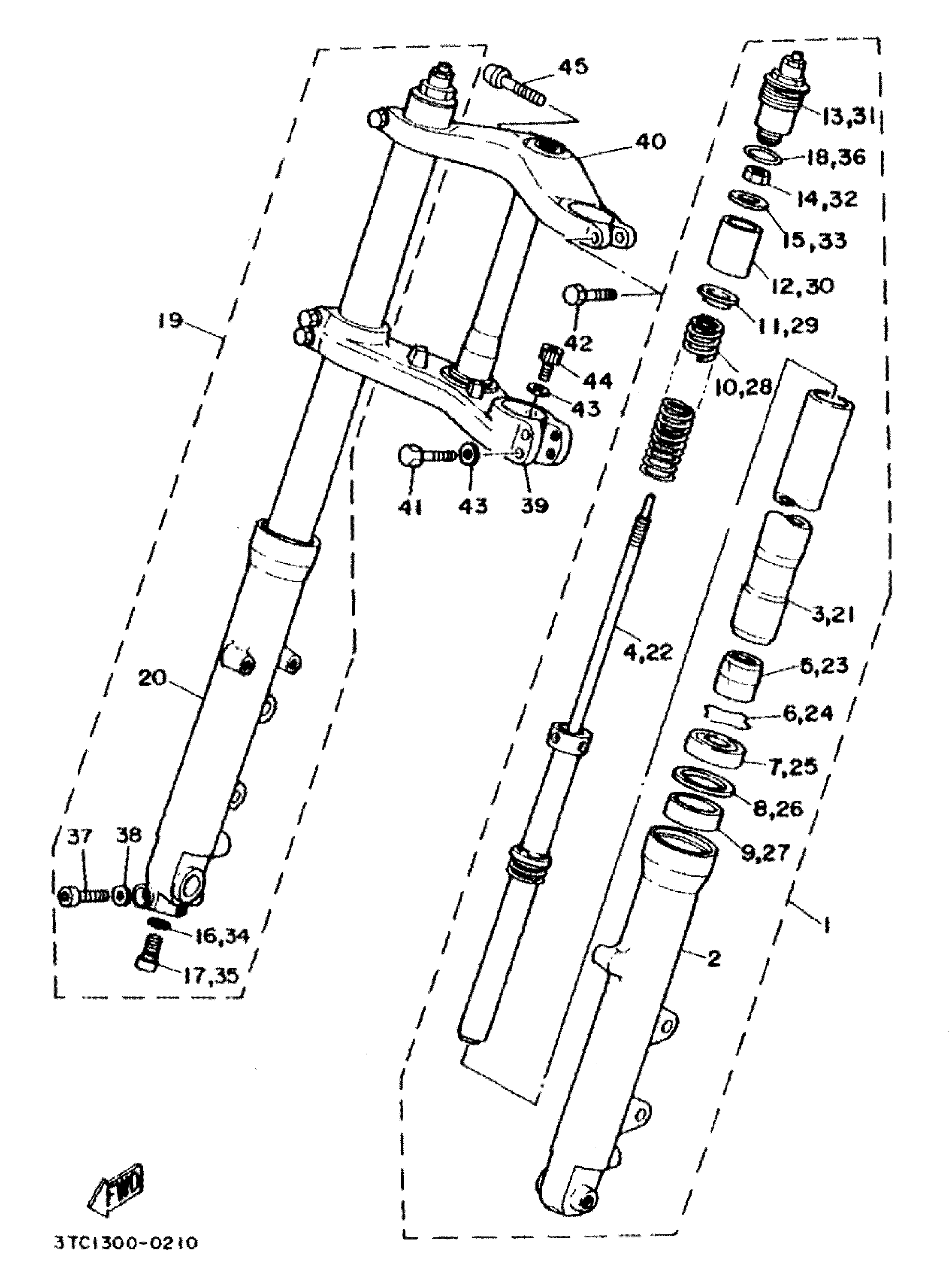 Technical Sports One, LLC 1990 Yamaha TZ250 (3TC1) the Front Fork