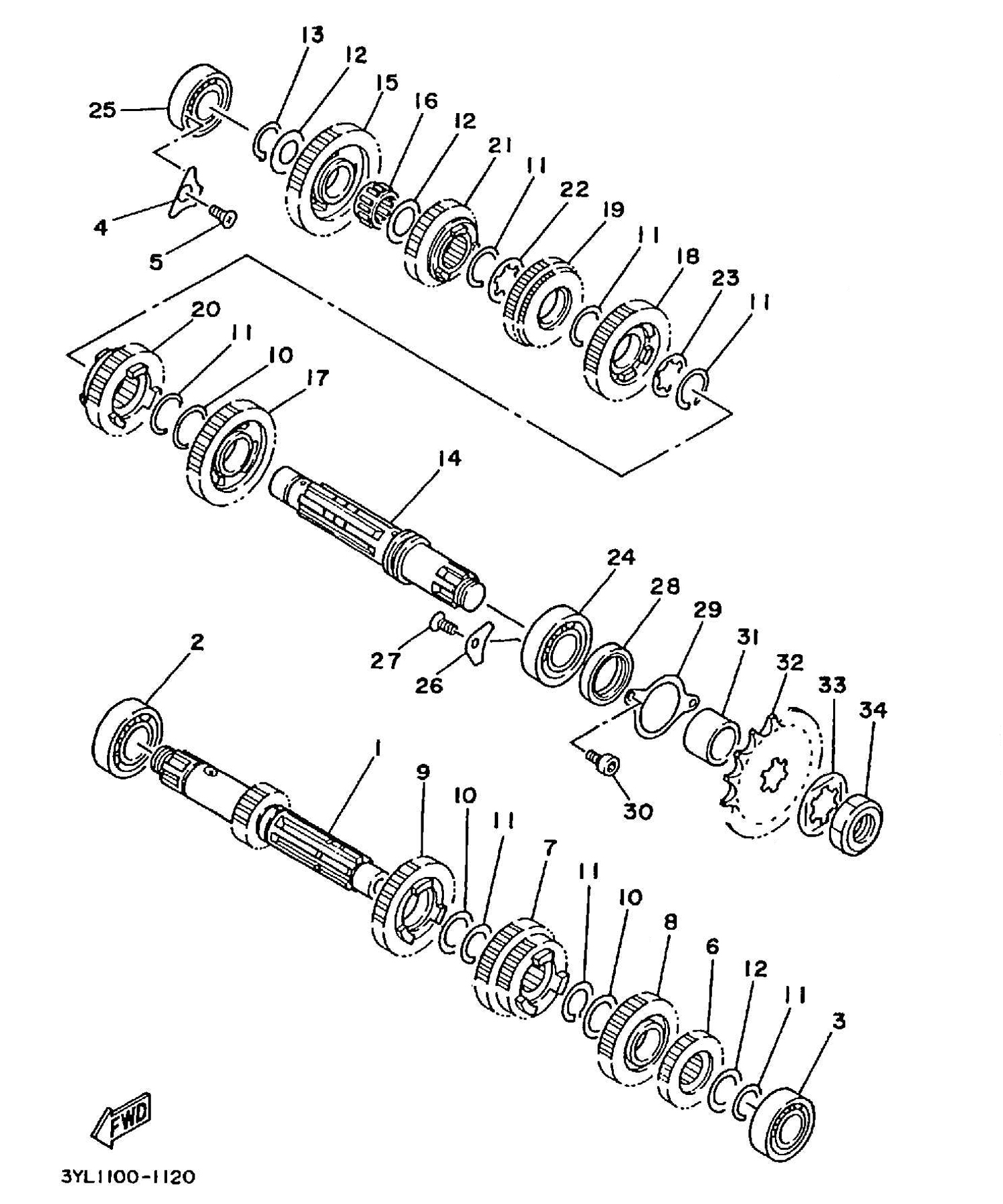 Technical Sports One, LLC 1991 Yamaha TZ250 (3YL1) Transmission