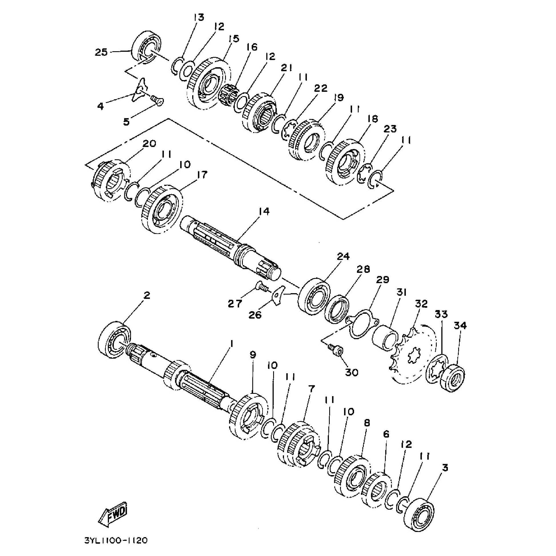 Technical Sports One, LLC 1992 Yamaha TZ250 (4DP1) Transmission