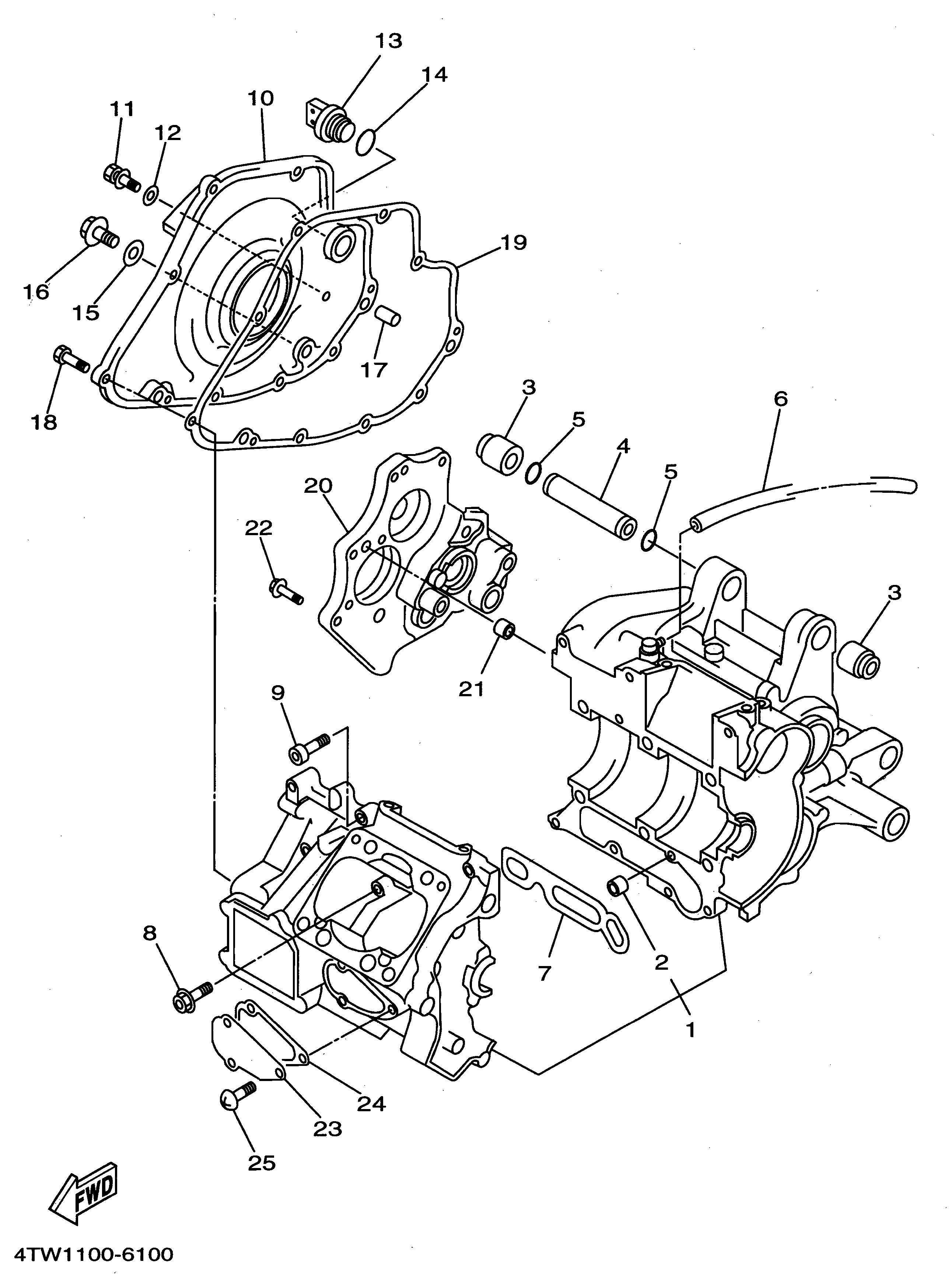 Technical Sports One, LLC 1996 Yamaha TZ250 (4TW1) Crankcase Set