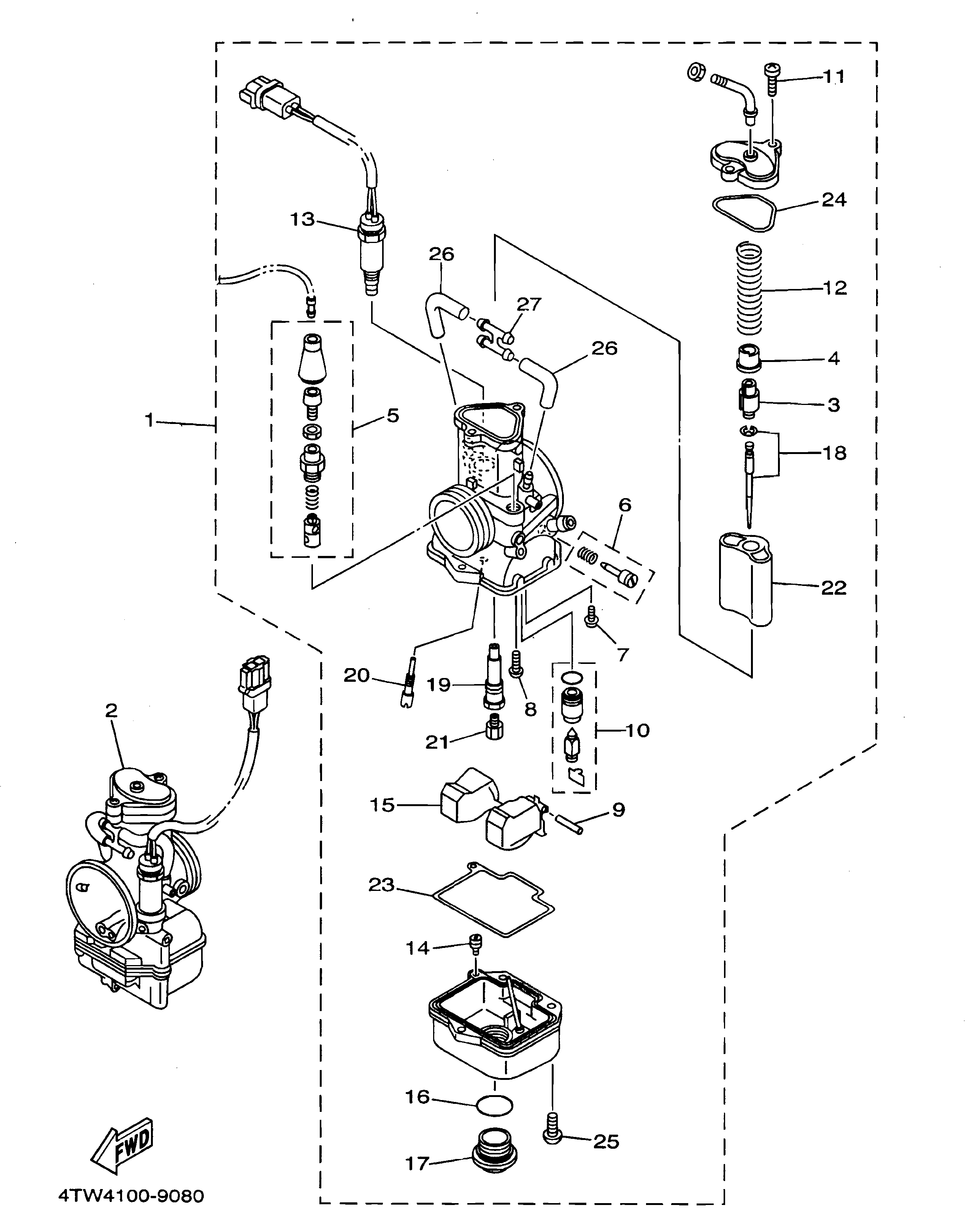 Technical Sports One, LLC 1999 Yamaha TZ250 (4TW4) Carburetor