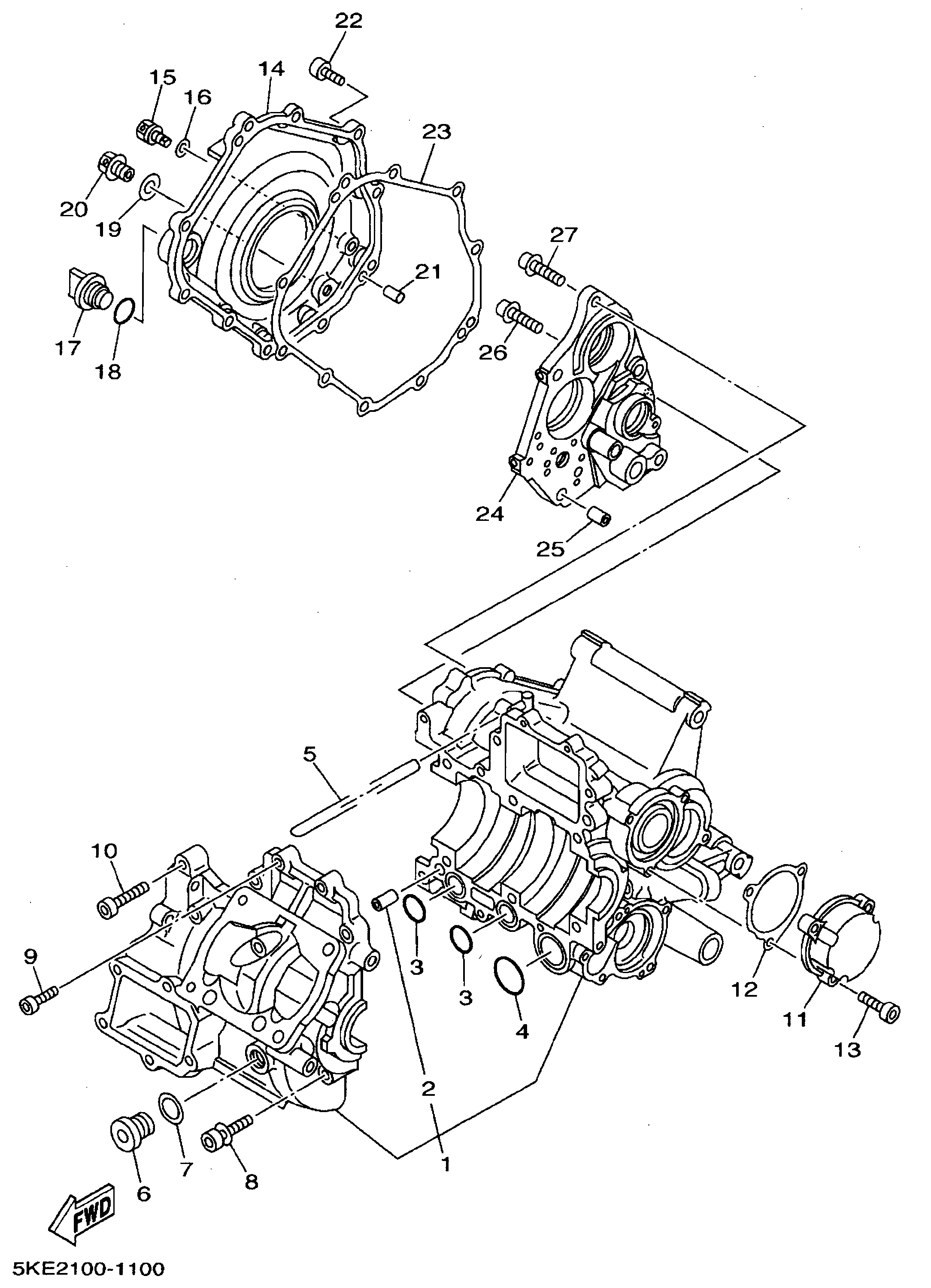 Technical Sports One, LLC 2003 Yamaha TZ250 (5KE4) Crankcase Set