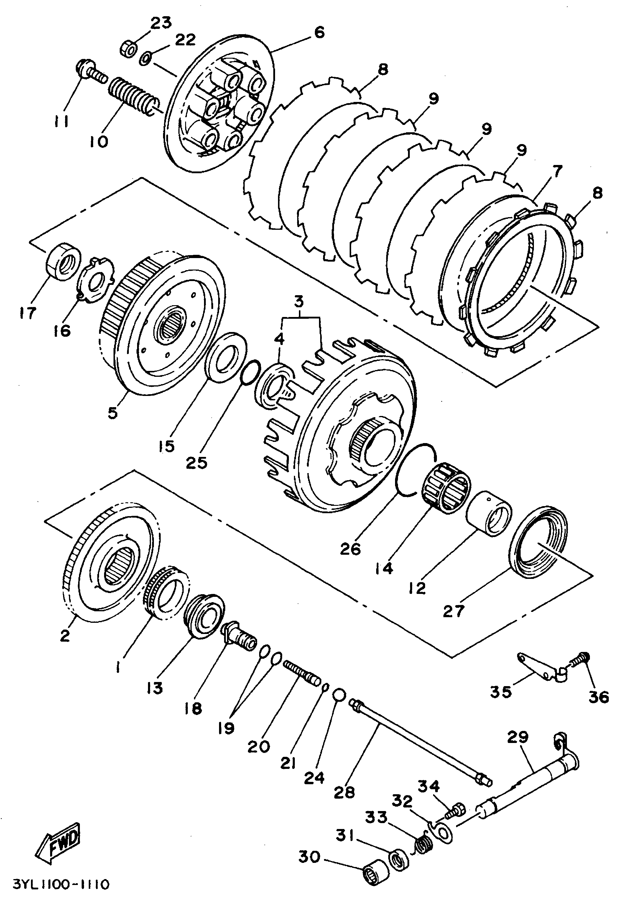 Technical Sports One, LLC 2003 Yamaha TZ250 (5KE4) Clutch