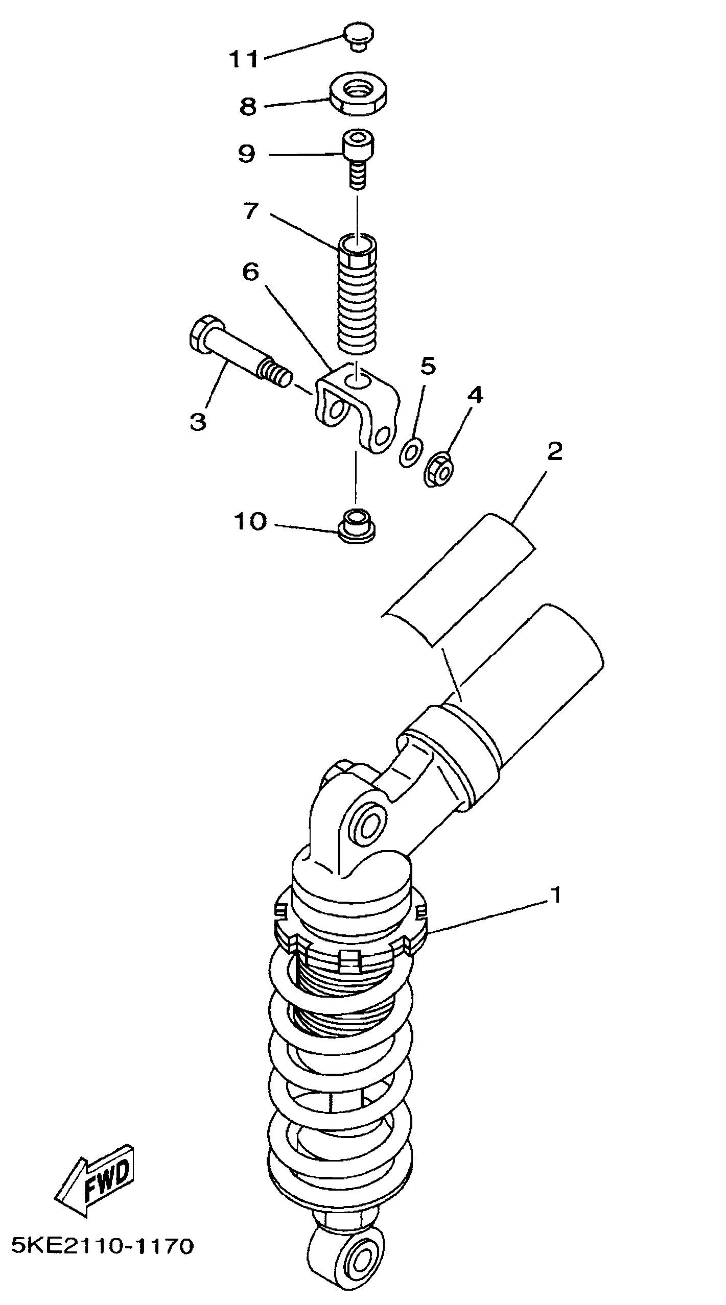 Technical Sports One, LLC 2003 Yamaha TZ250 (5KE4) the Rear Shock Absorber