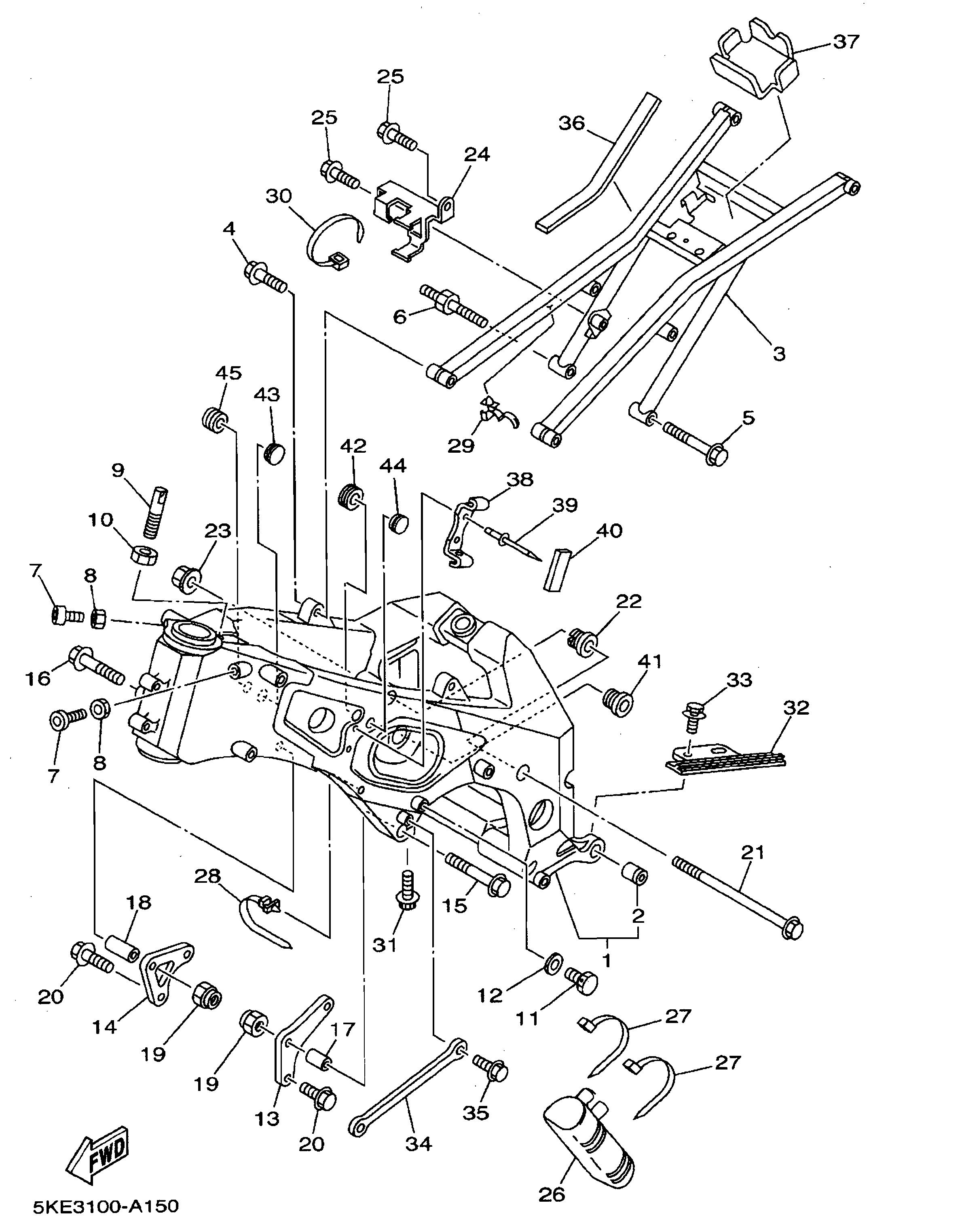 Technical Sports One, LLC 2003 Yamaha TZ250 (5KE4) the Frame / Seat Rail
