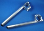 BA12-41-08 CLIP ON HANDLEBAR, BATTLE FACTORY WELDED ALUMINUM (41mm FORK / 8 DEGREE BAR ANGLE) HONDA CBR400RR / NSR250R (MC18 / 21 / 28) / CBR600F (98) / VTR1000F / YAMAHA YZF-R25 (15-) / YZF-R3 (15-)