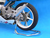 BA00-058 STAND, BATTLE FACTORY STAINLESS REAR 1994+ YAMAHA TZ125 (4JT) (258mm INNER WIDTH STD HOOK POSITION)