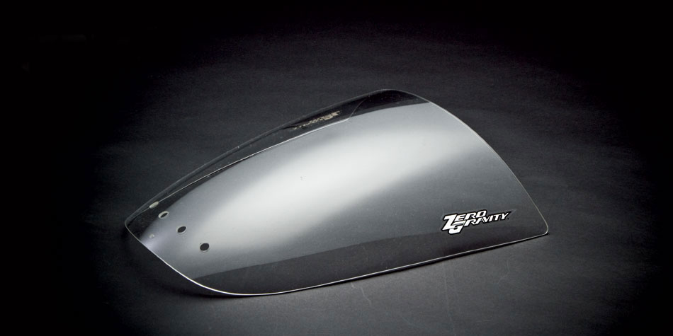 13-476-01 WINDSCREEN, Zero Gravity 2004-09 Honda RS125 SR Series (un-drilled) Clear